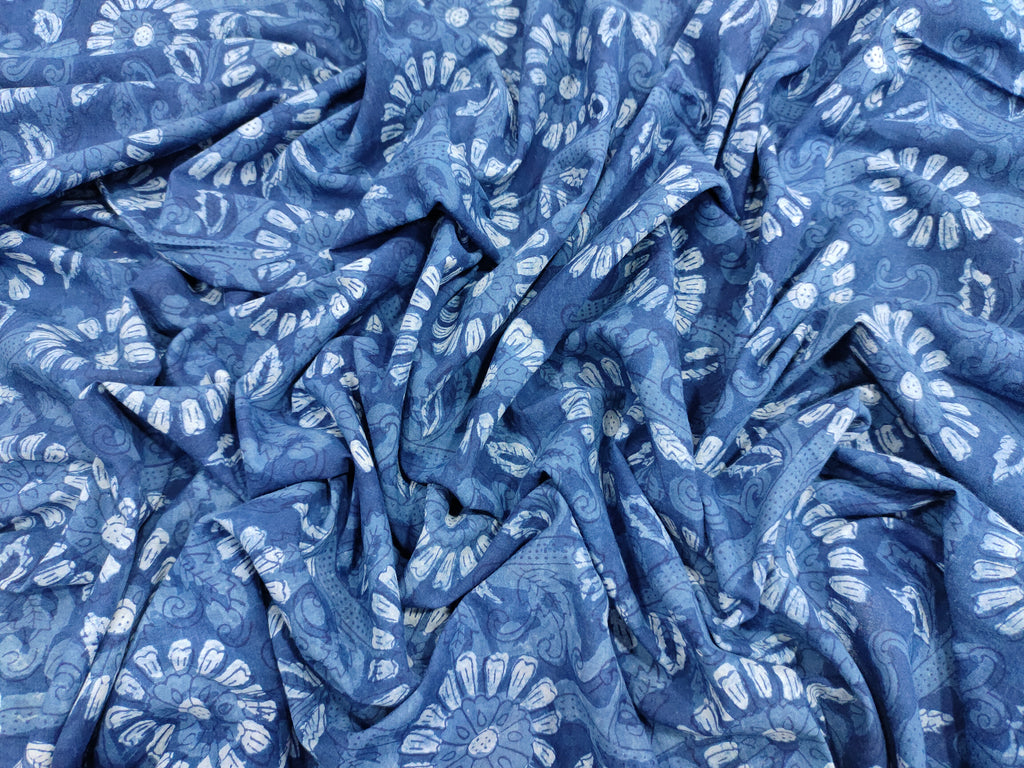 Indigo with all over floral print