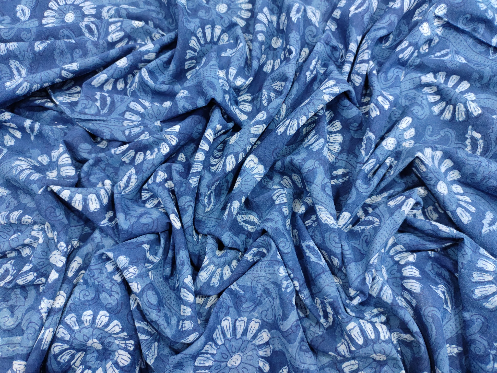 Indigo with all over floral print