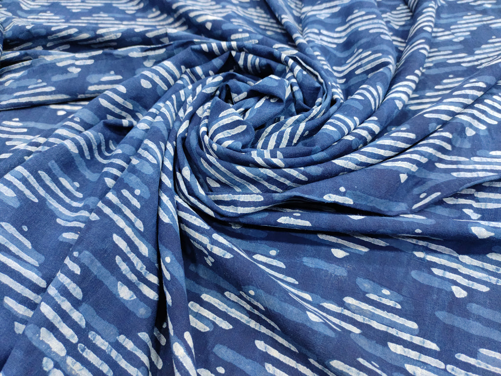 Rick rack indigo print