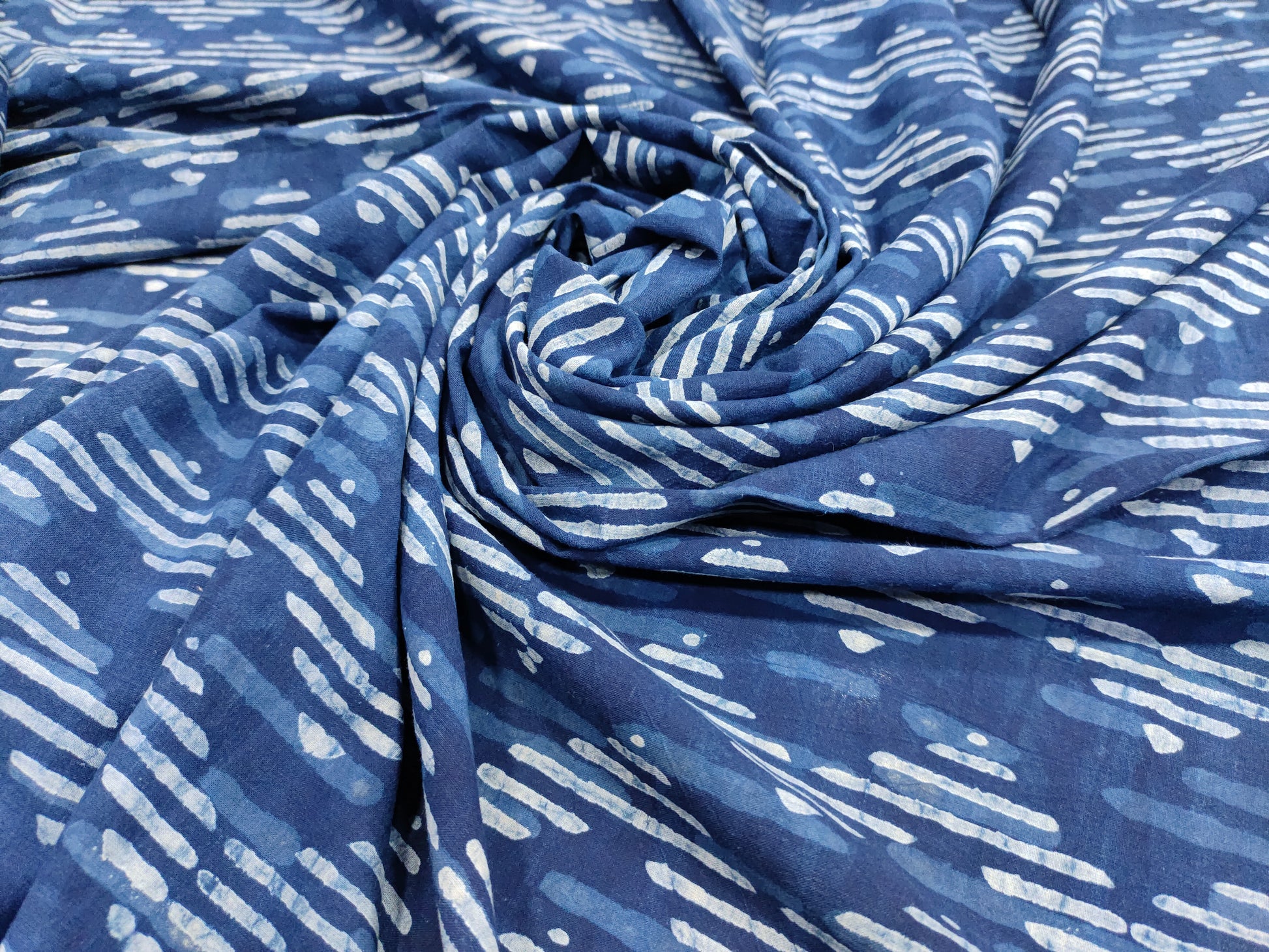 Rick rack indigo print
