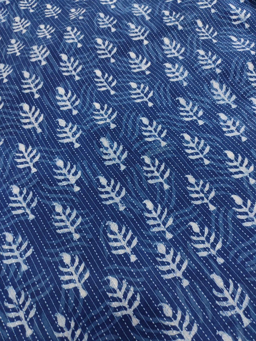 Indigo with katha work