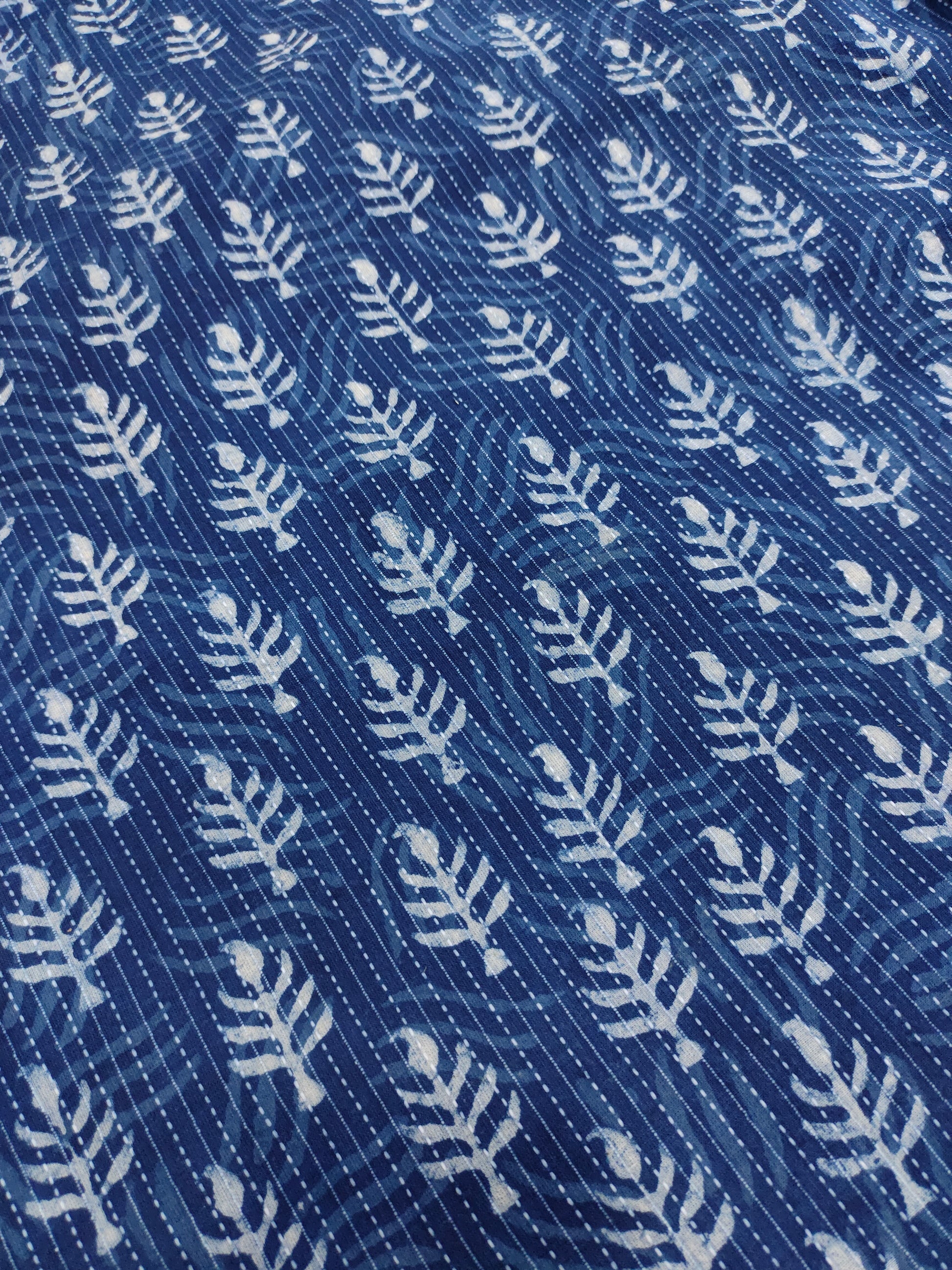 Indigo with katha work