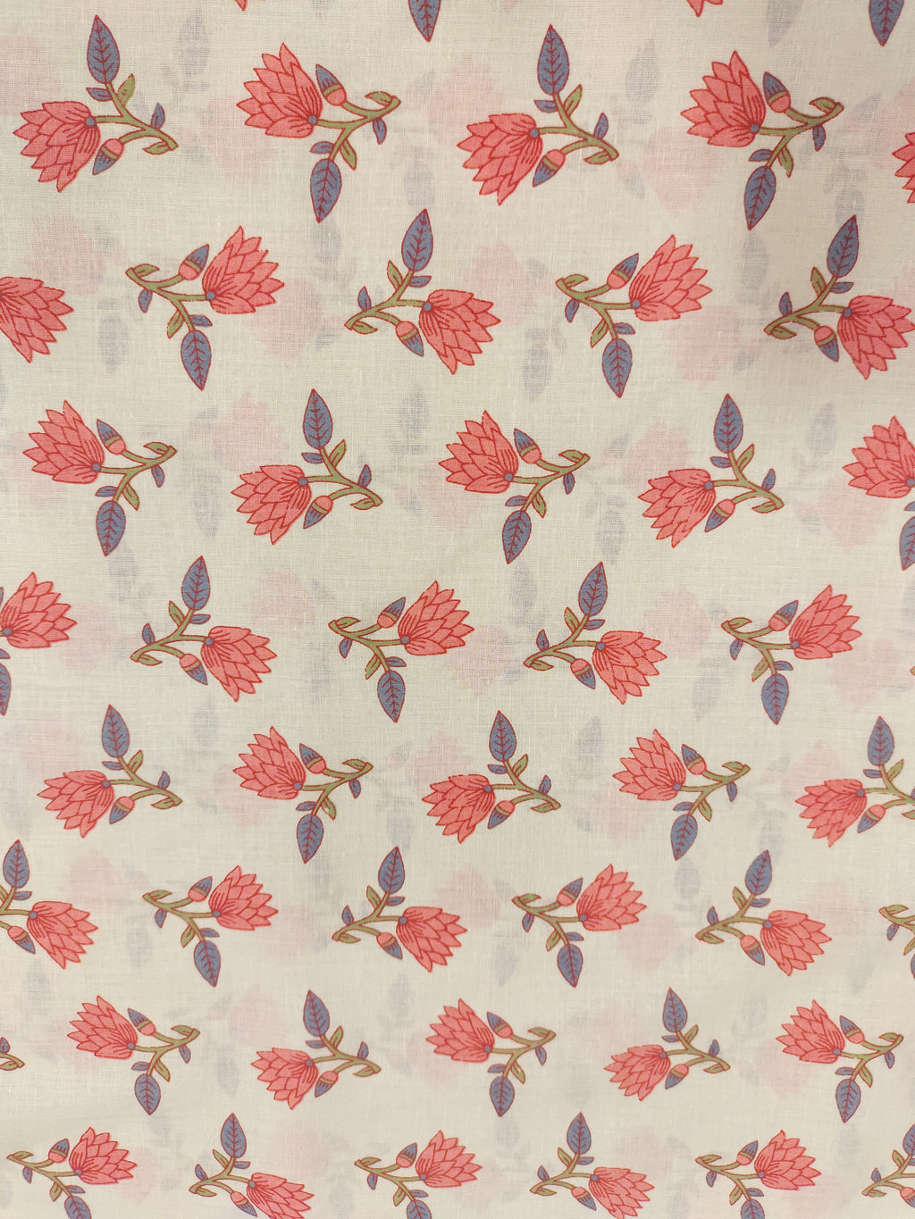 Cream base with tomato flowers print