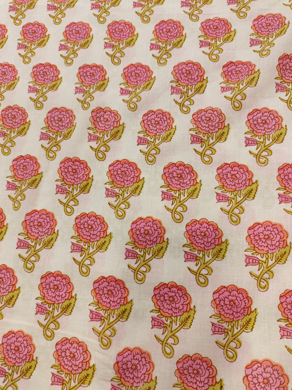 Double shaded flowers on a cream base