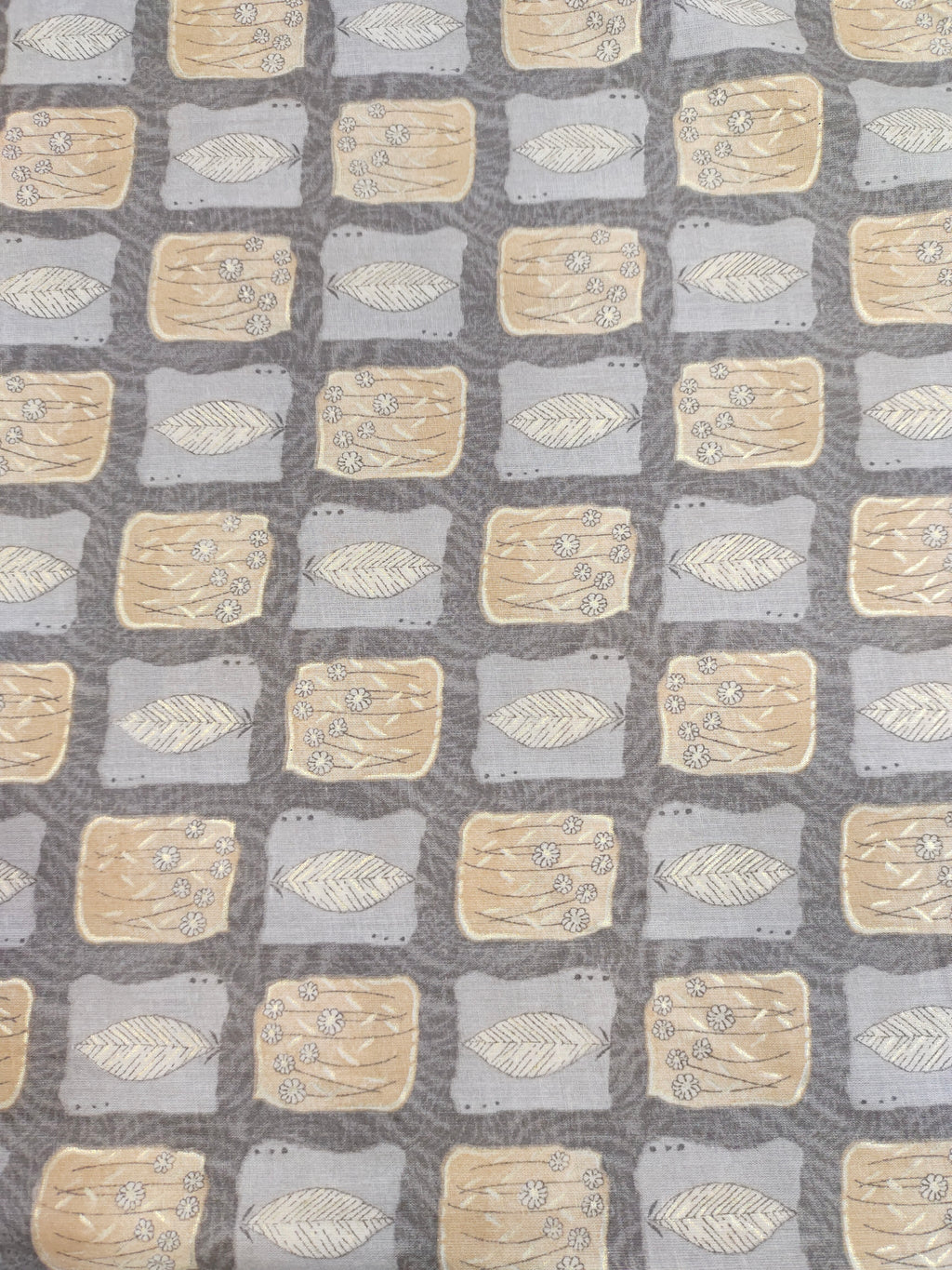 Grey mill cotton with a gold foile