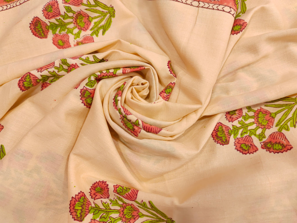 light peach handblock print