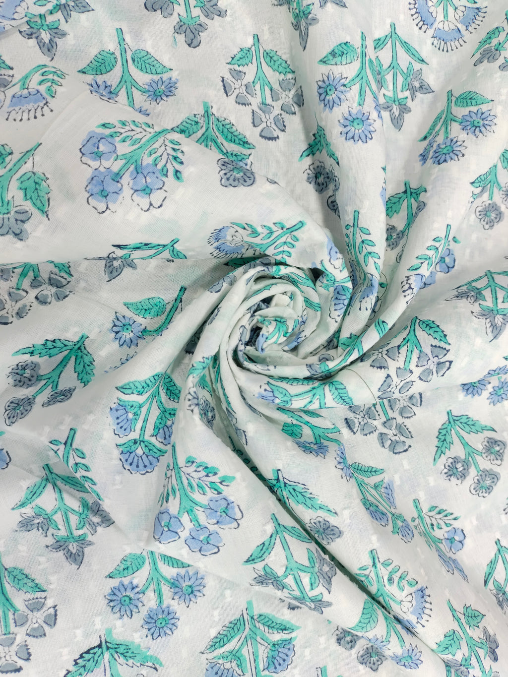 White base cotton block print with special viwes