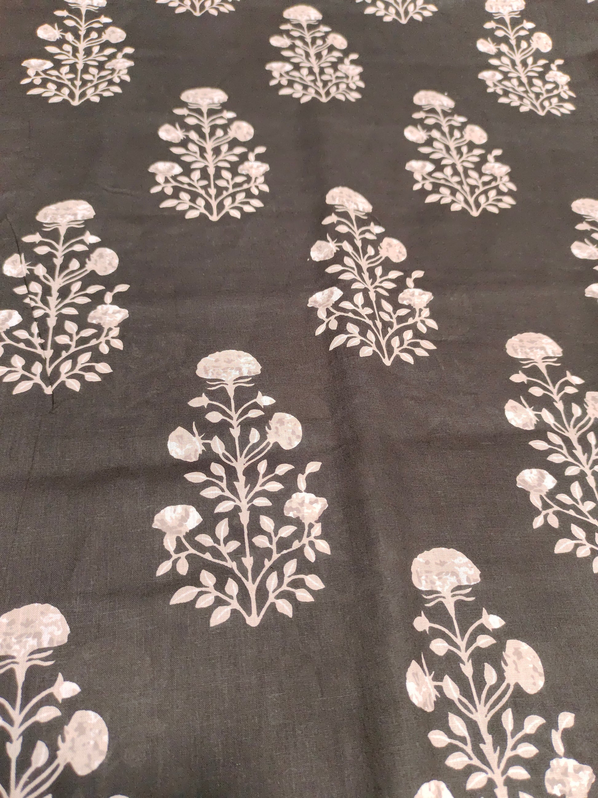 Coffee base with cotton screen print with beige  print