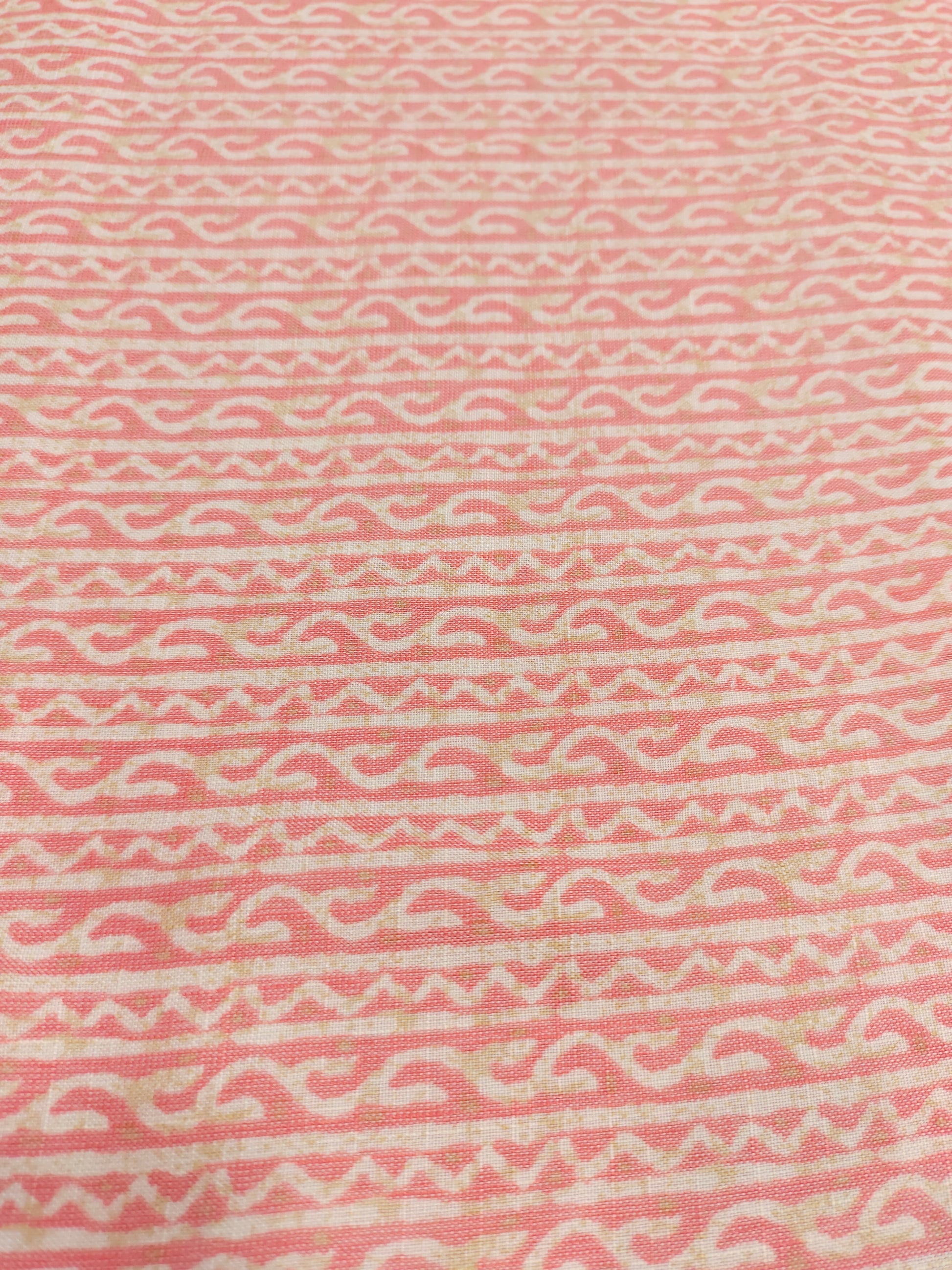 Pink rayon slub fabric