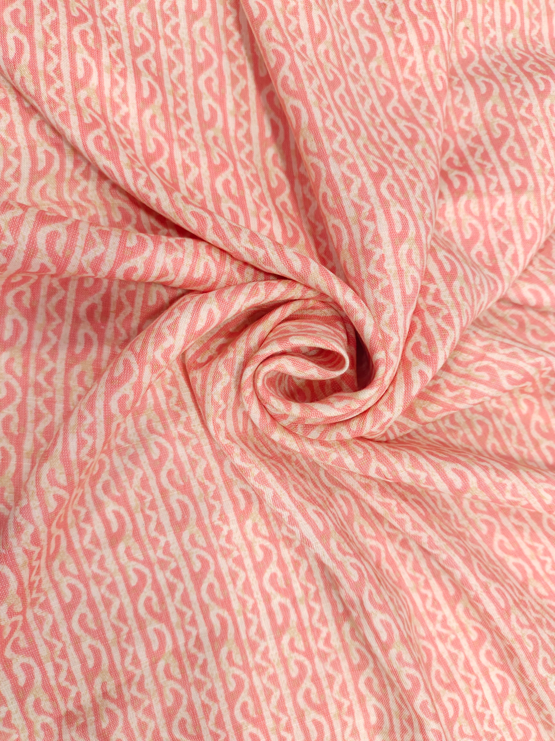 Pink rayon slub fabric