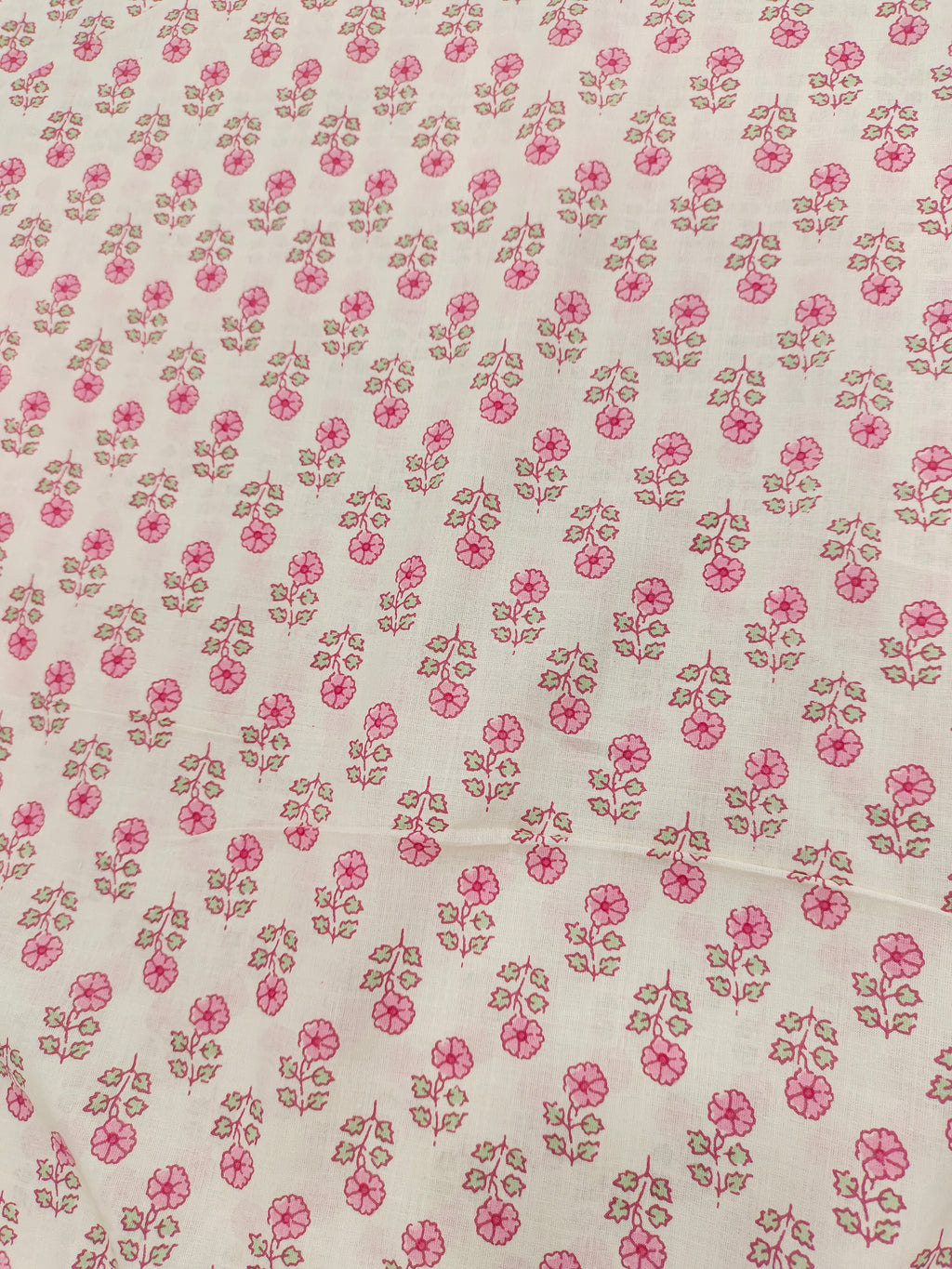 Cotton screen print with small flowers all over