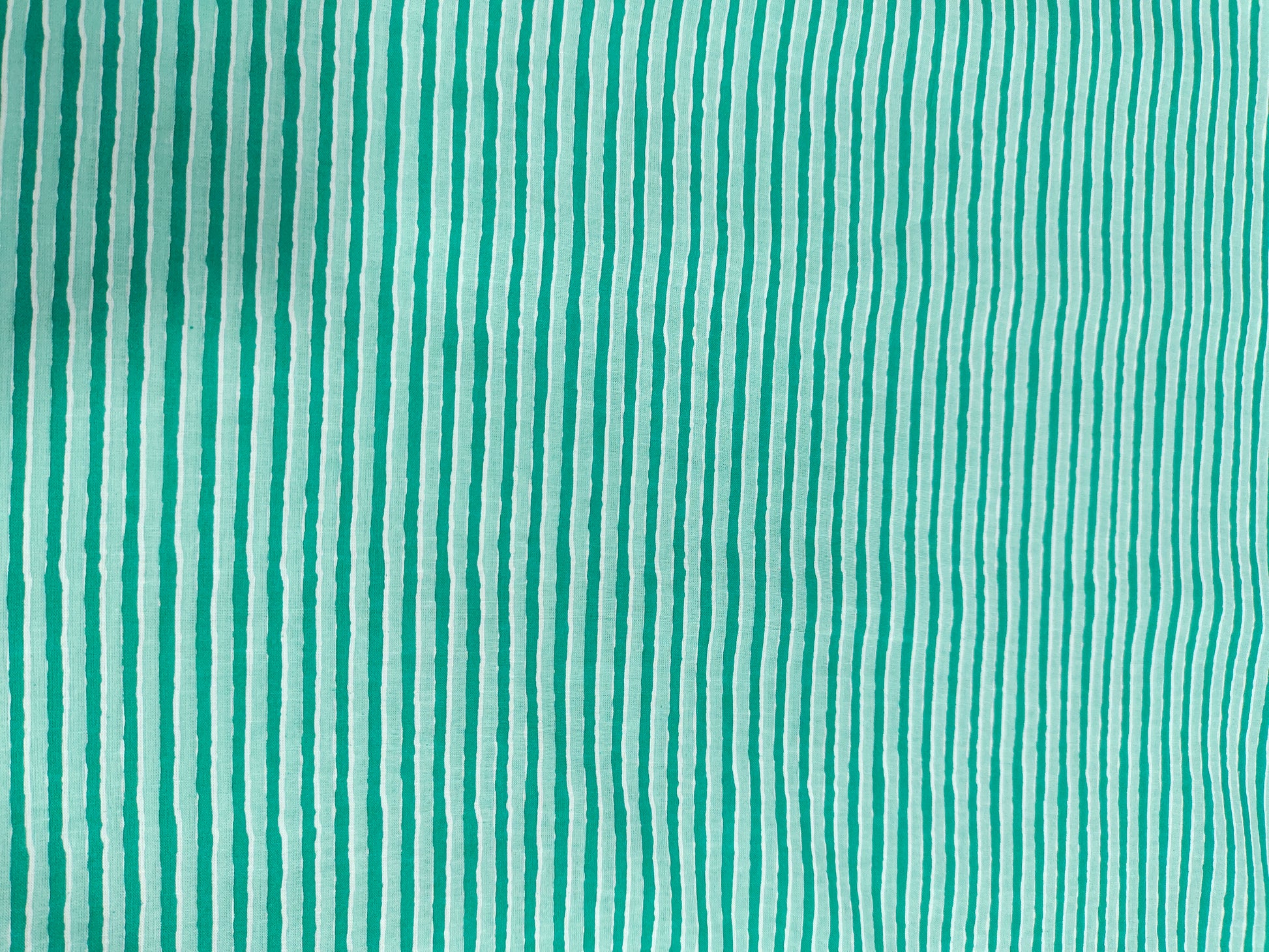 Pista green stripes soft cotton screen print