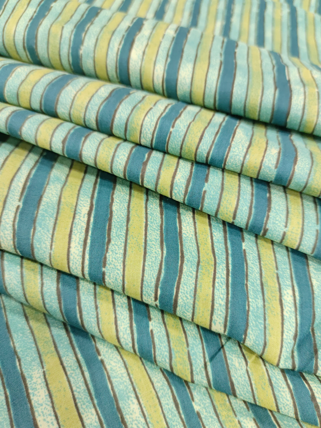 Stripe cotton screen print