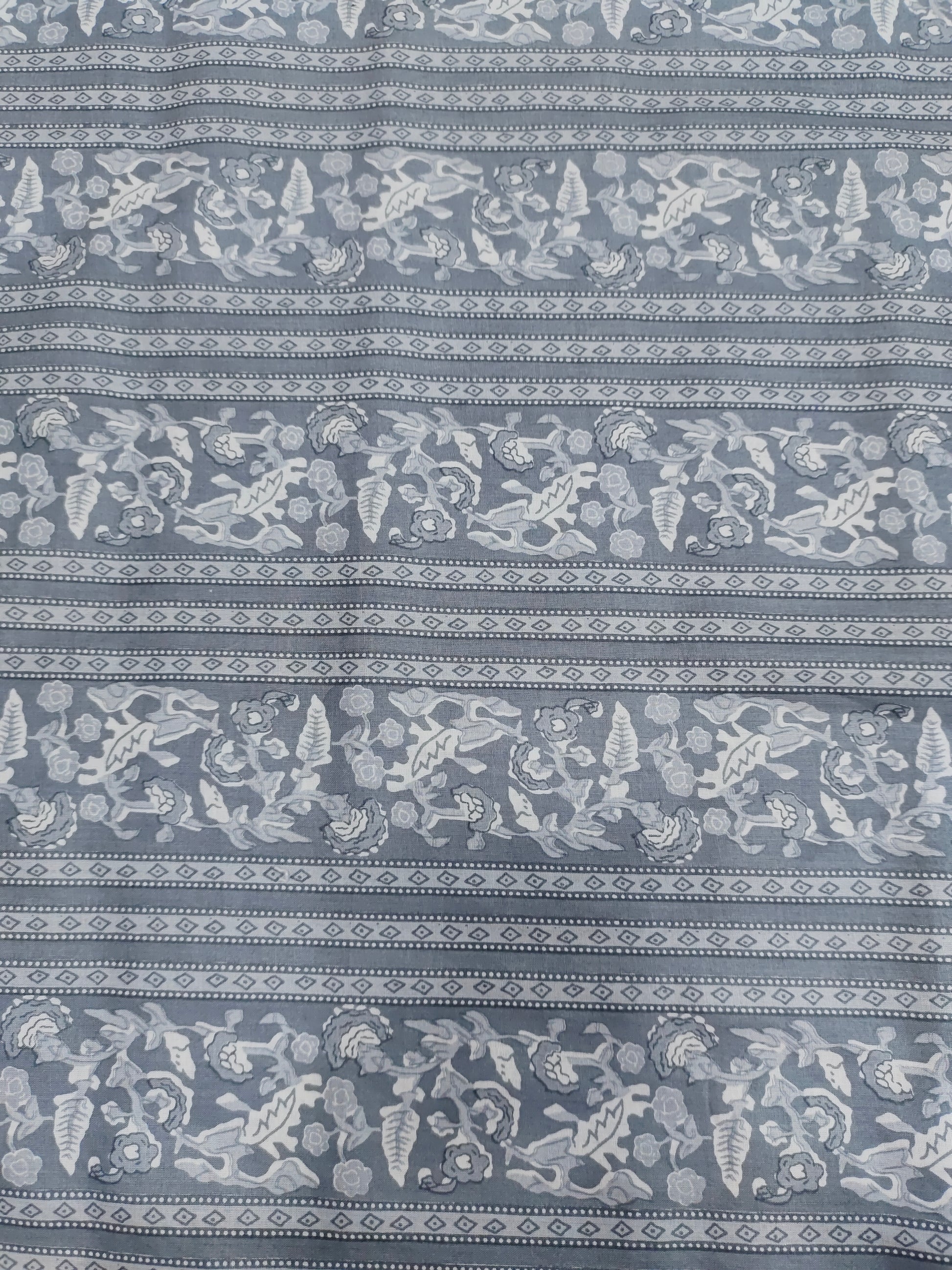 Grey cotton screen print