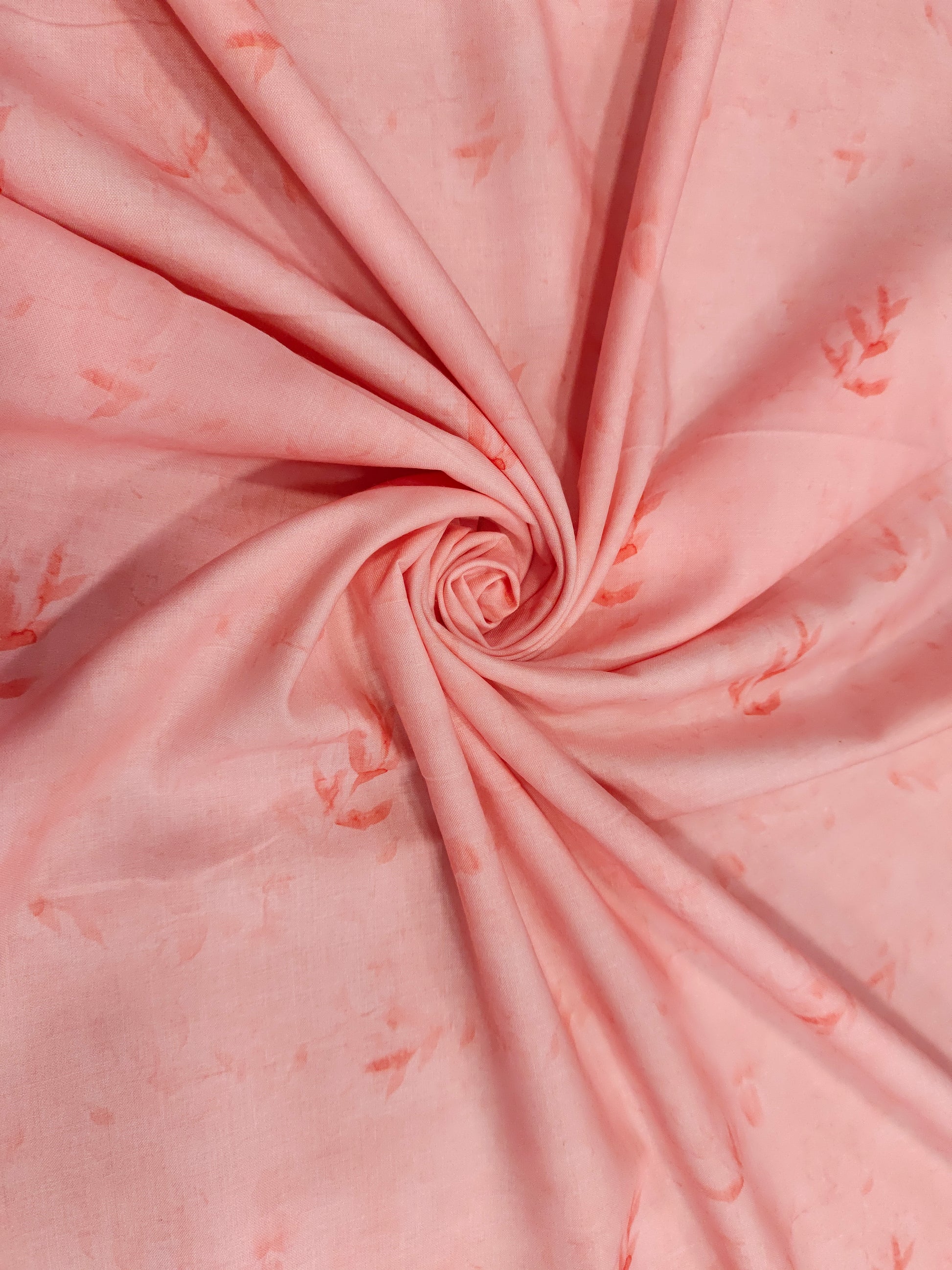 Cambric with digital print peach color