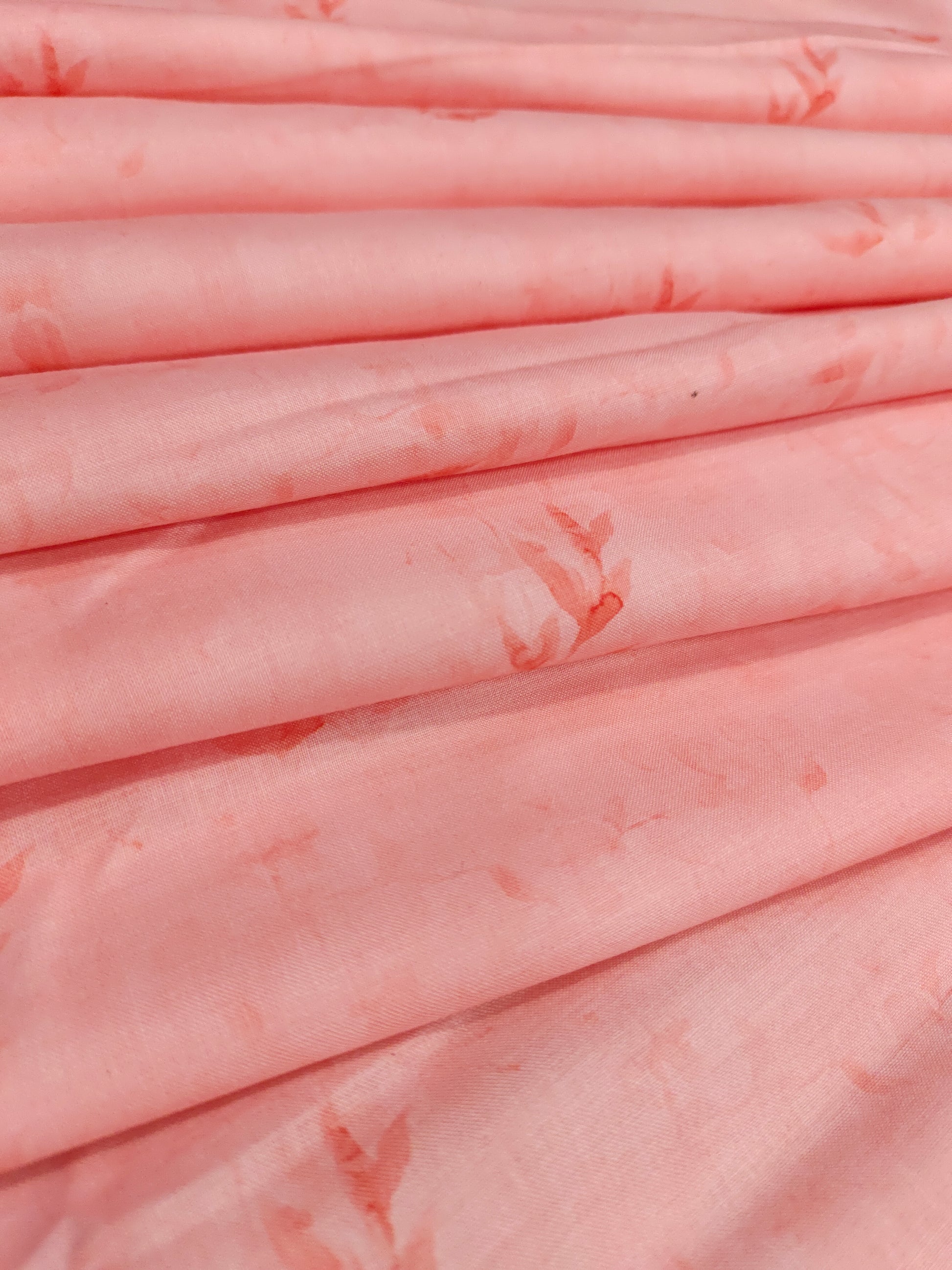Cambric with digital print peach color