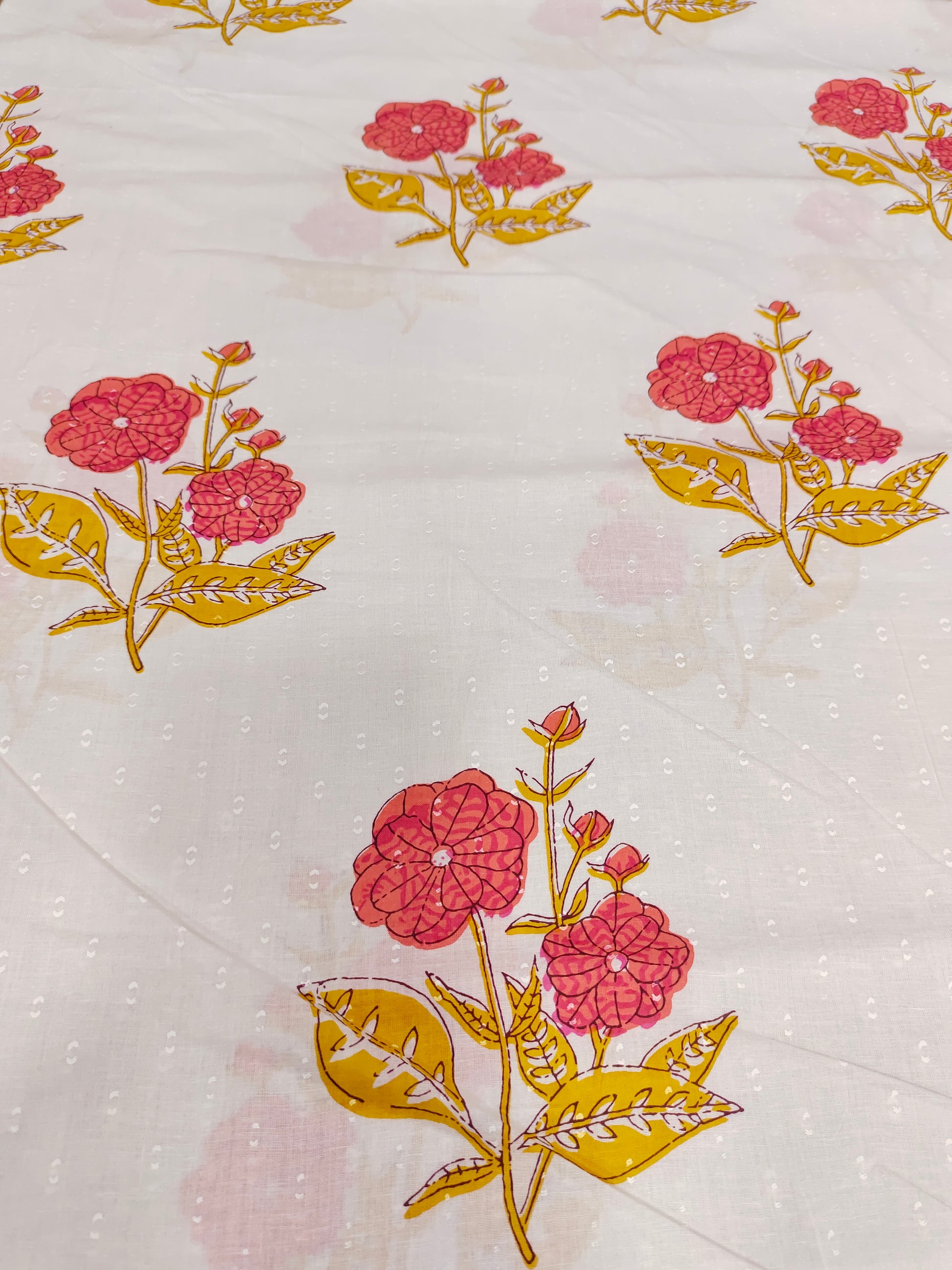 Floral cotton screen print