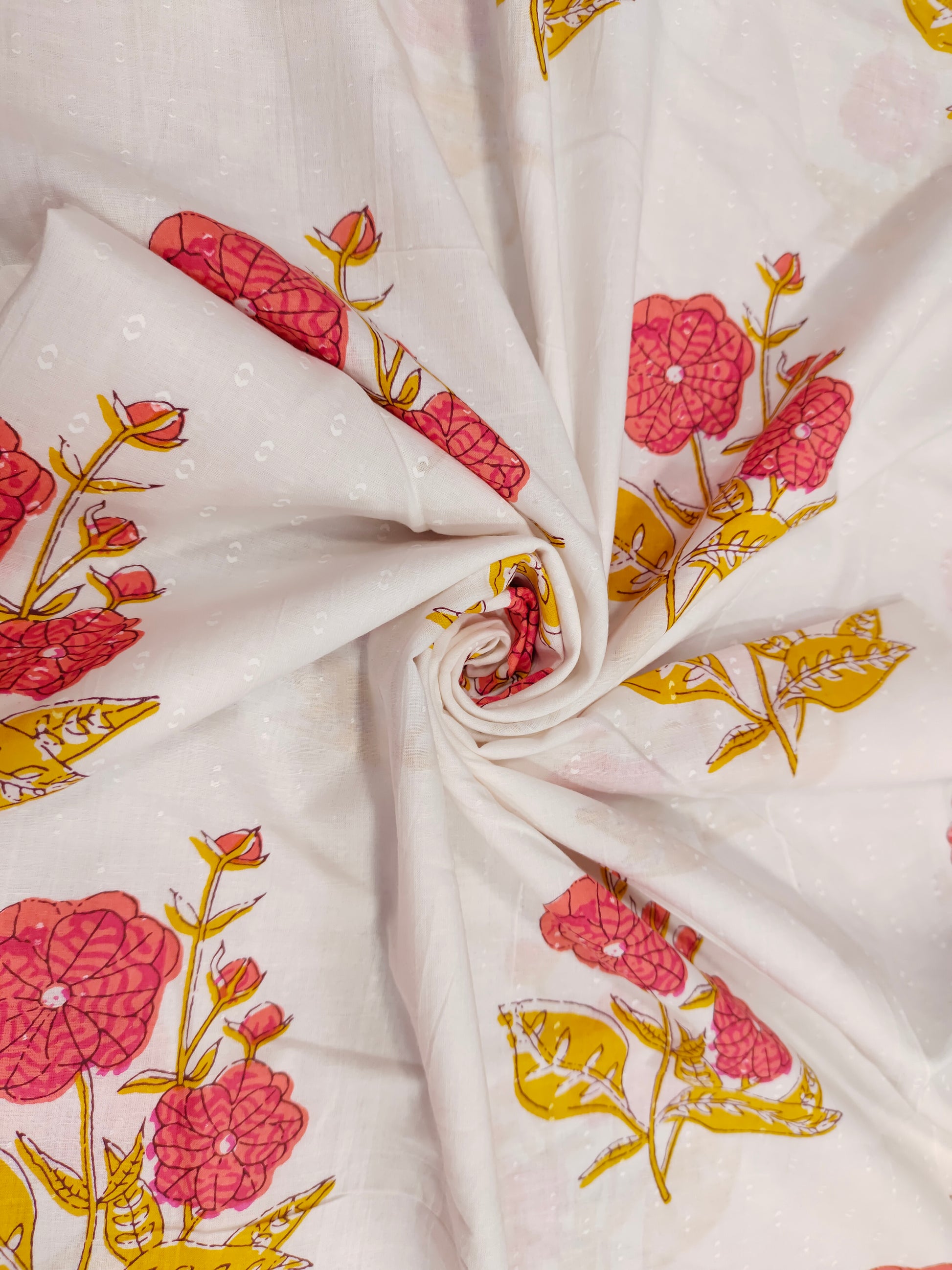 Floral cotton screen print