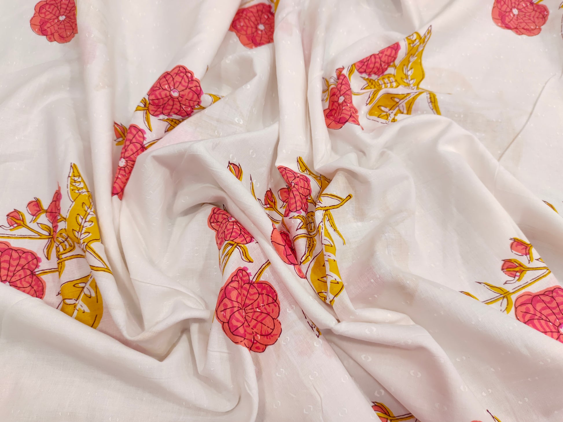 Floral cotton screen print