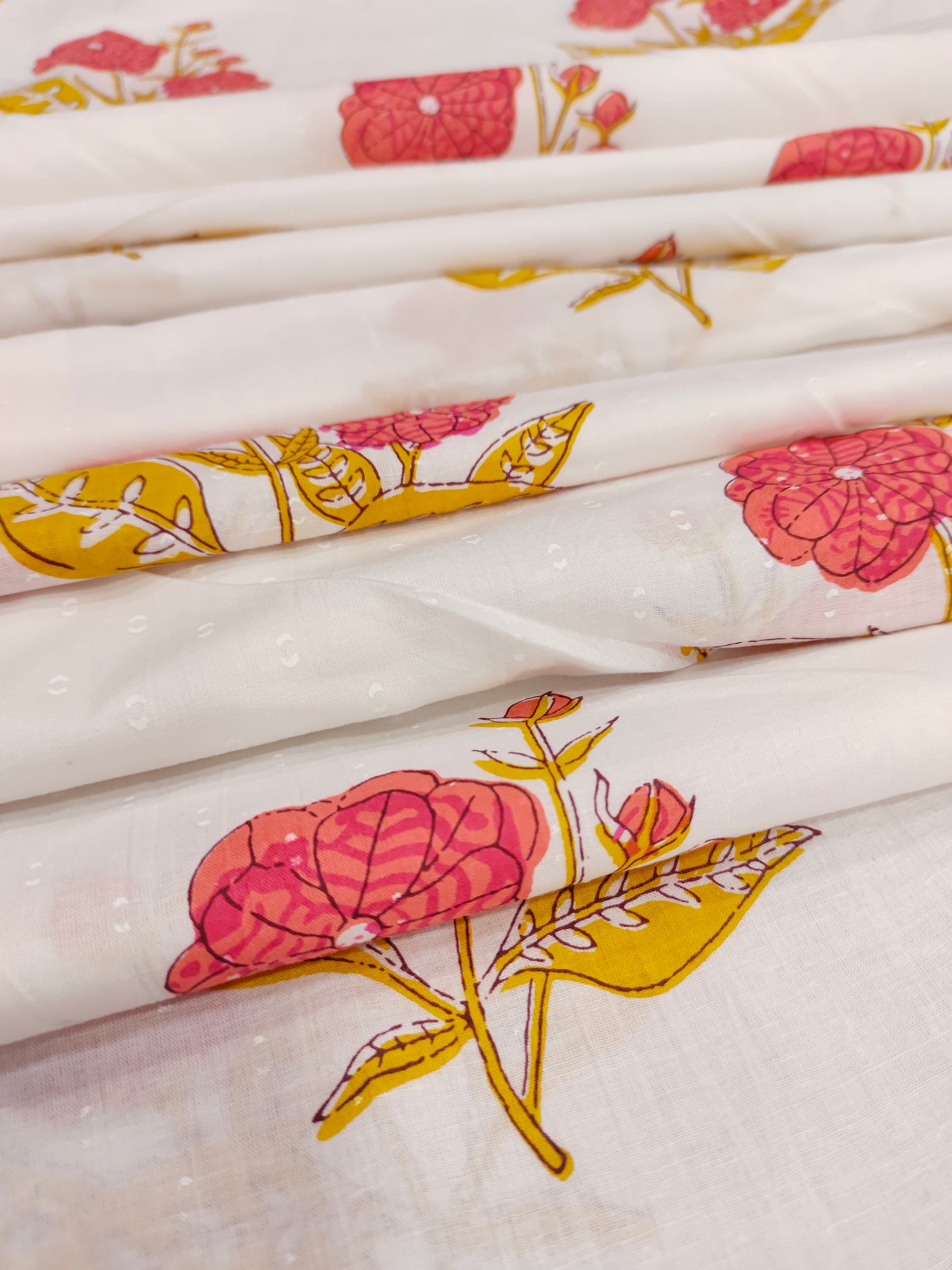 Floral cotton screen print