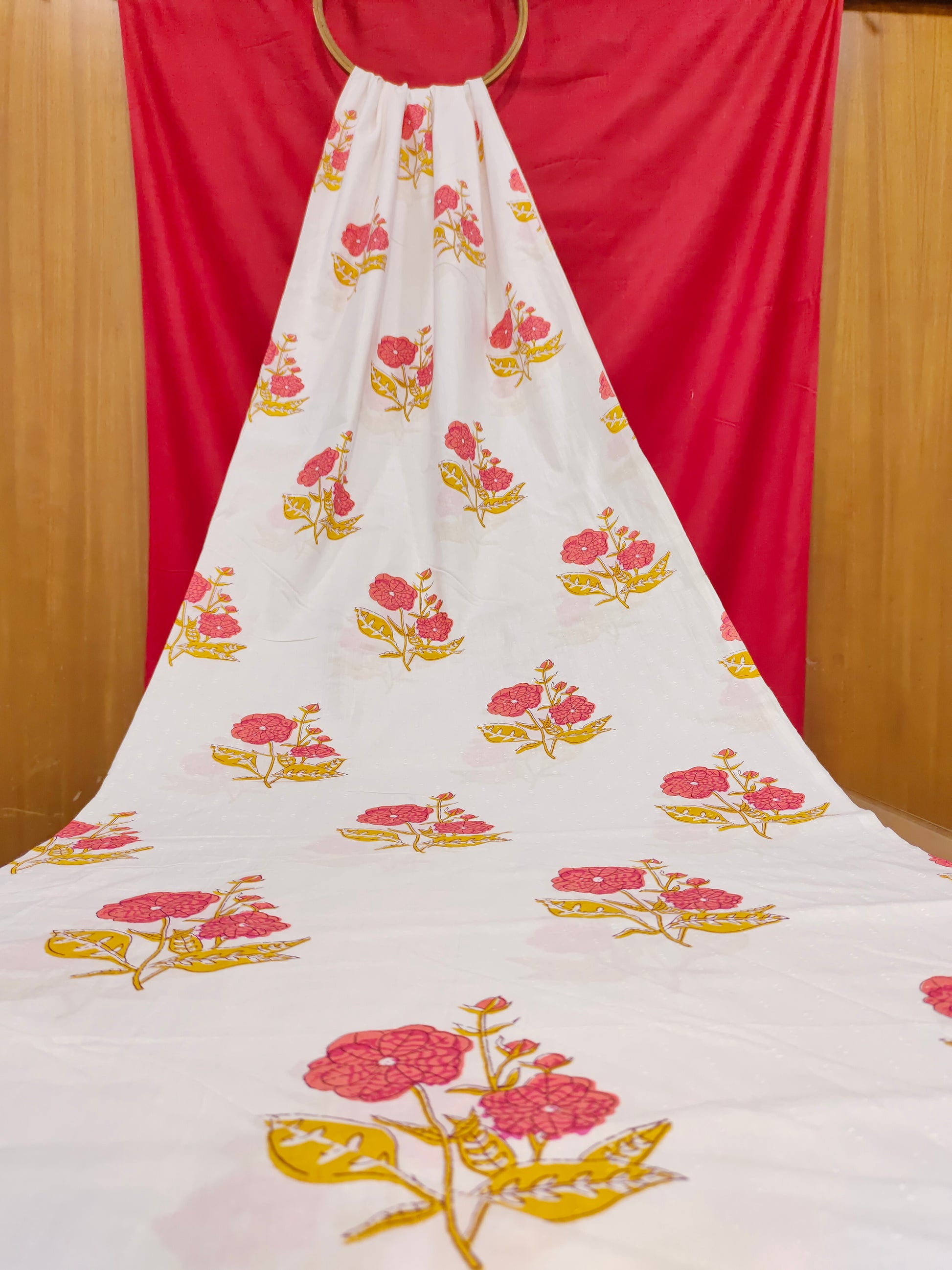 Floral cotton screen print