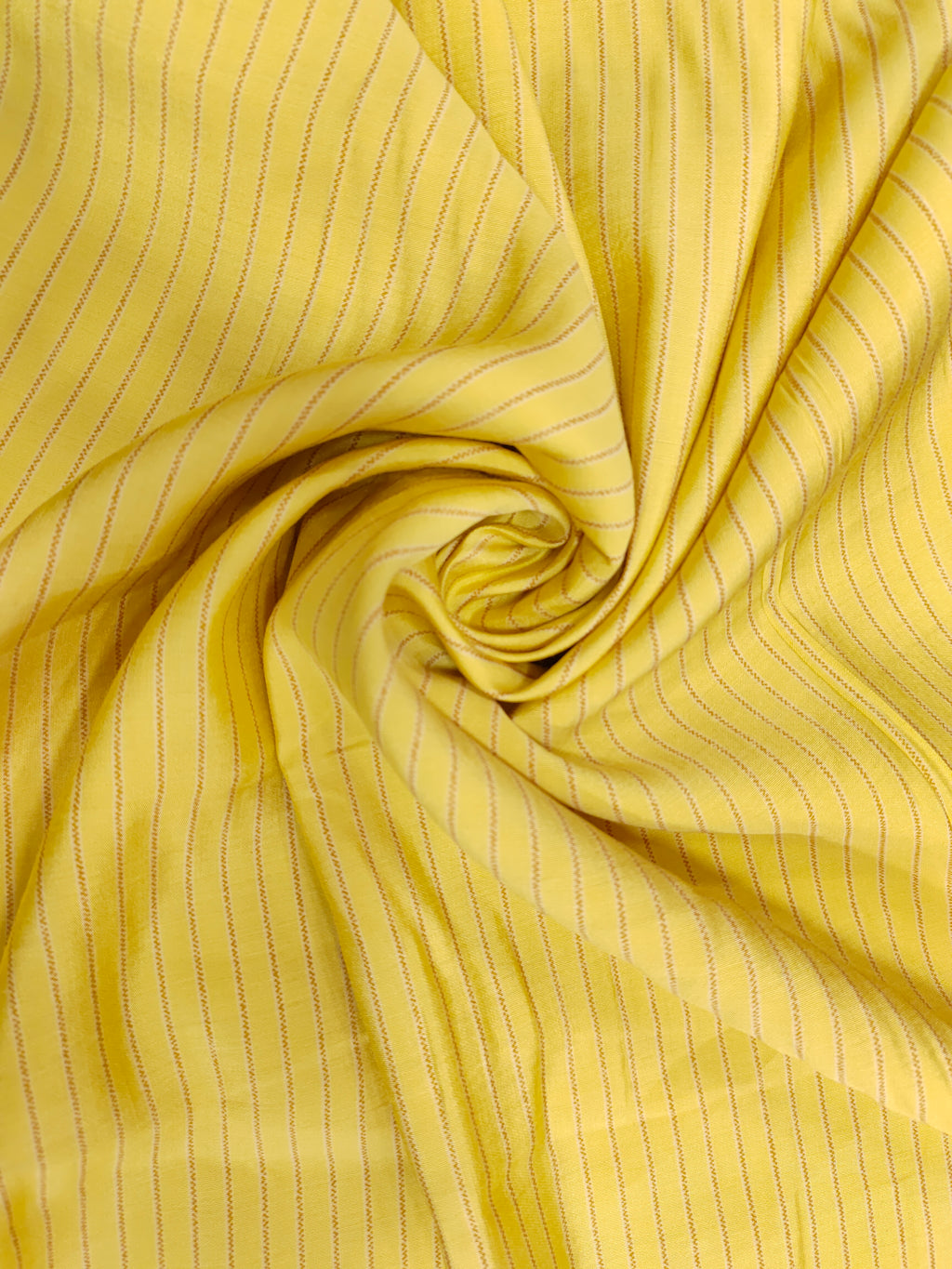 Light lemon muslin fabric with grey stripes