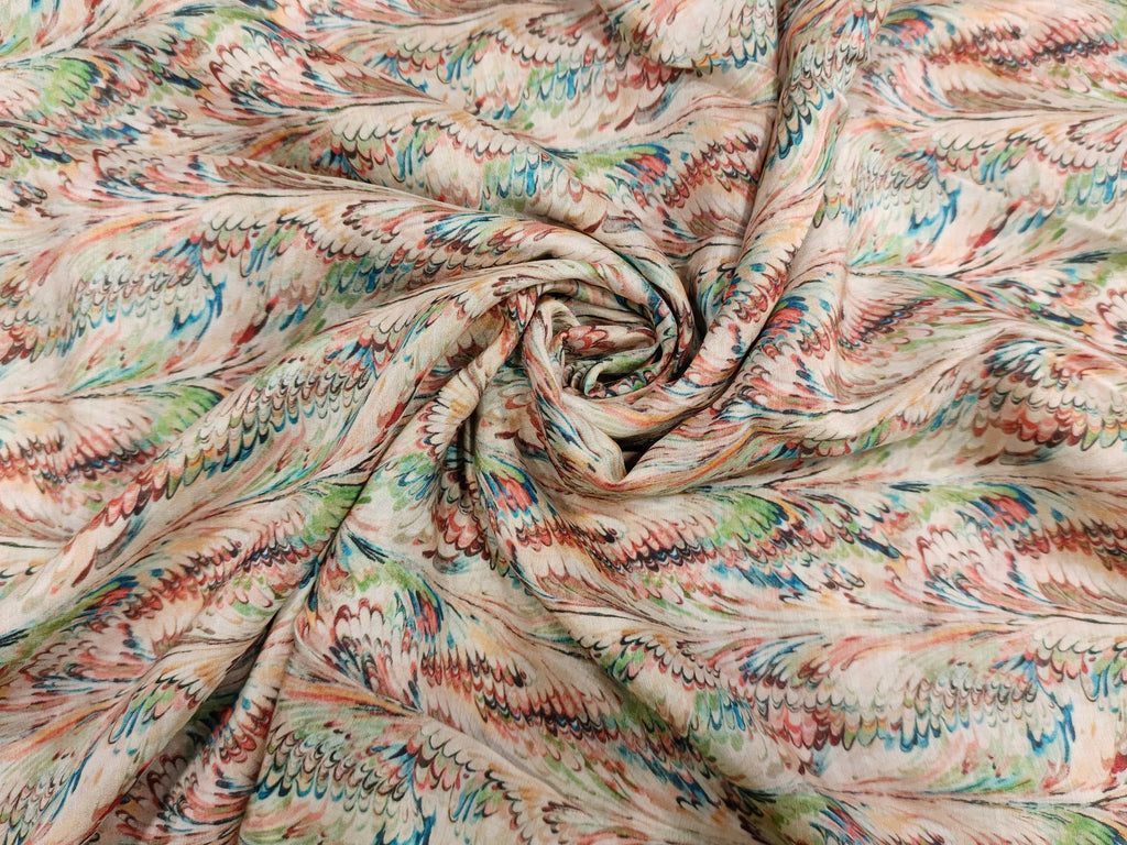 Mull berry silk in digital print