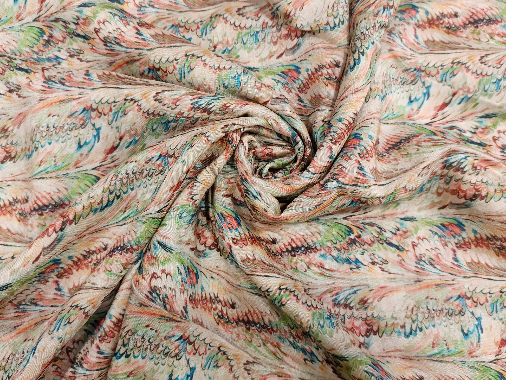 Mull berry silk in digital print