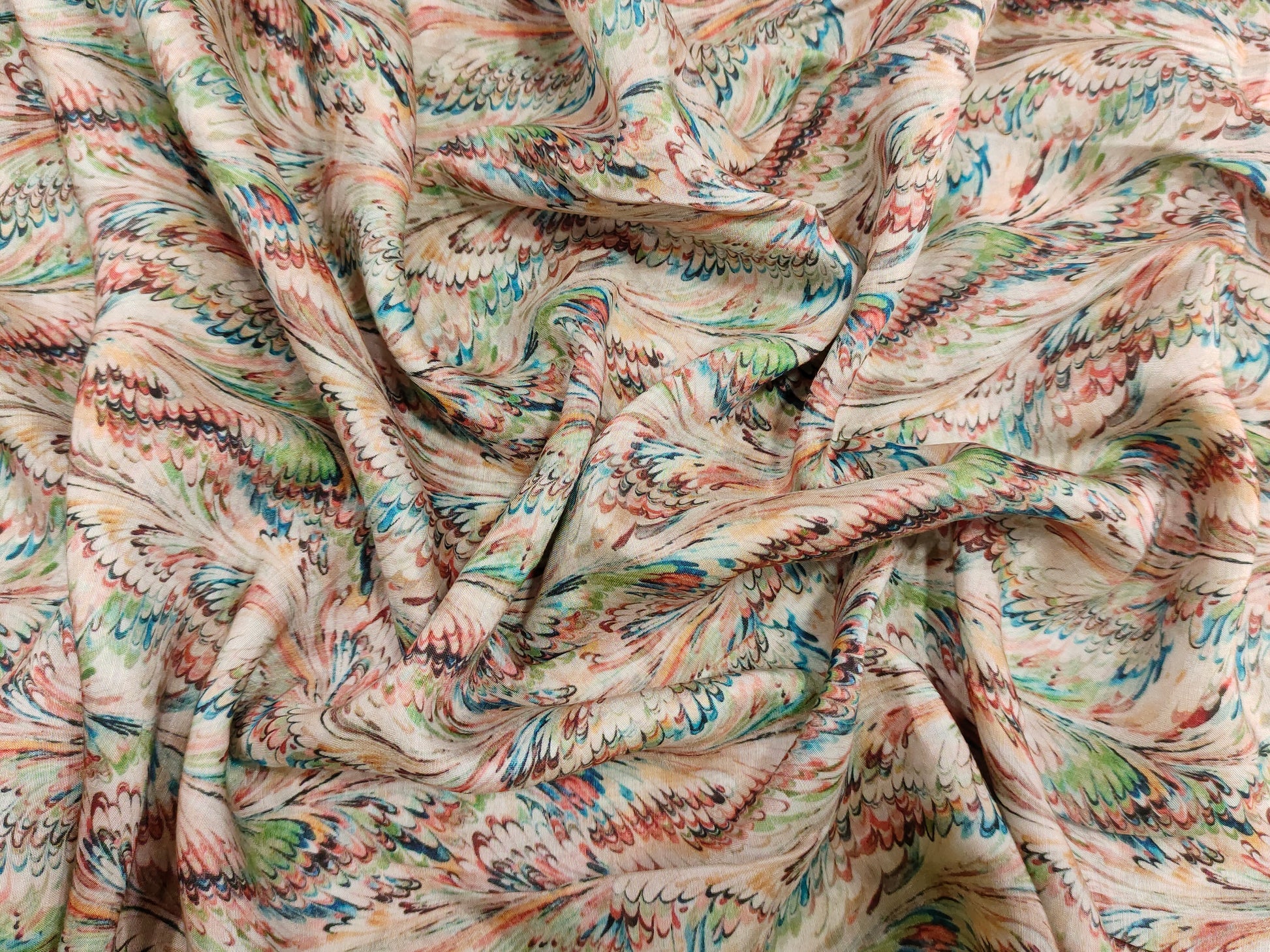 Mull berry silk in digital print