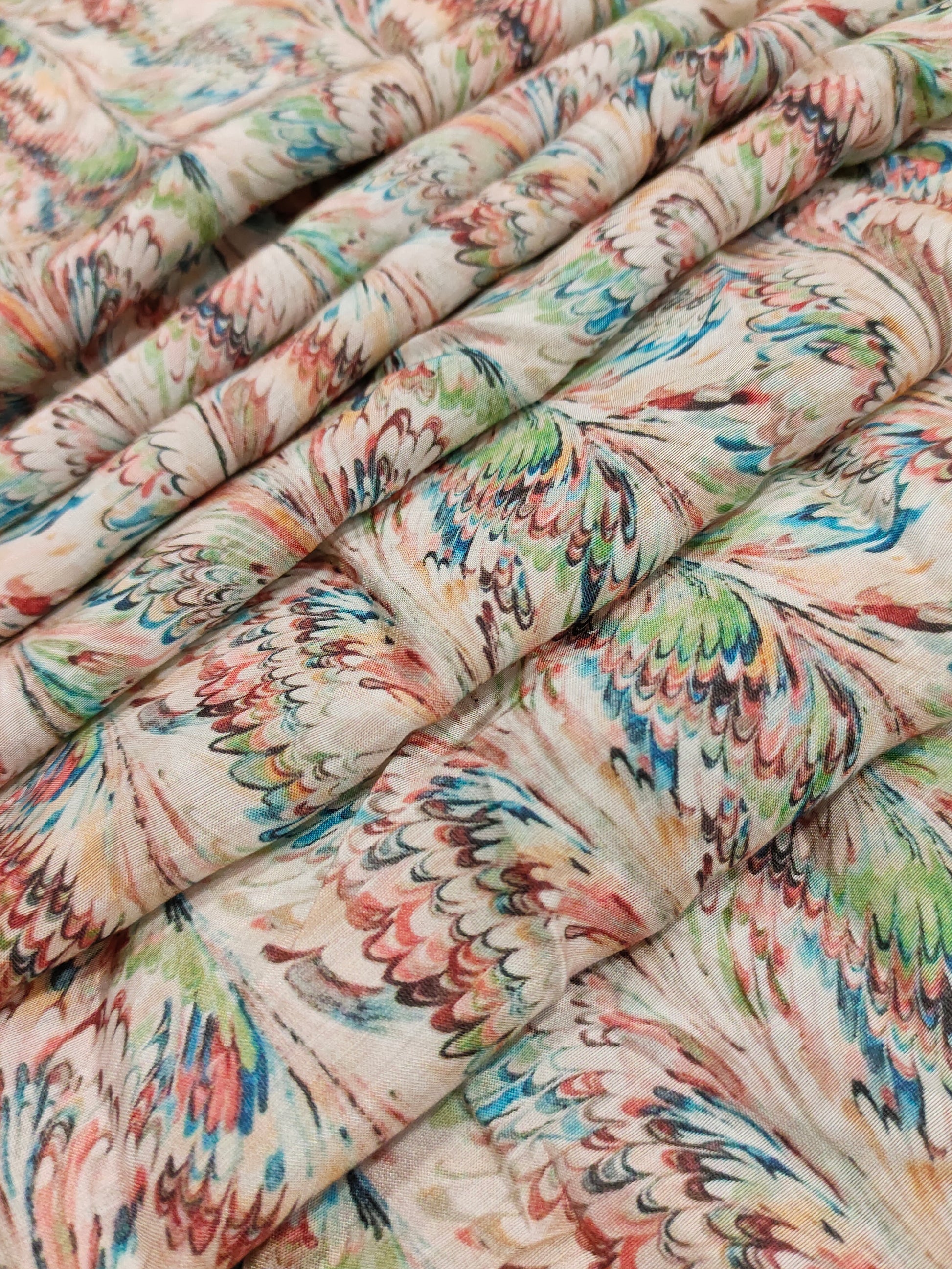 Mull berry silk in digital print