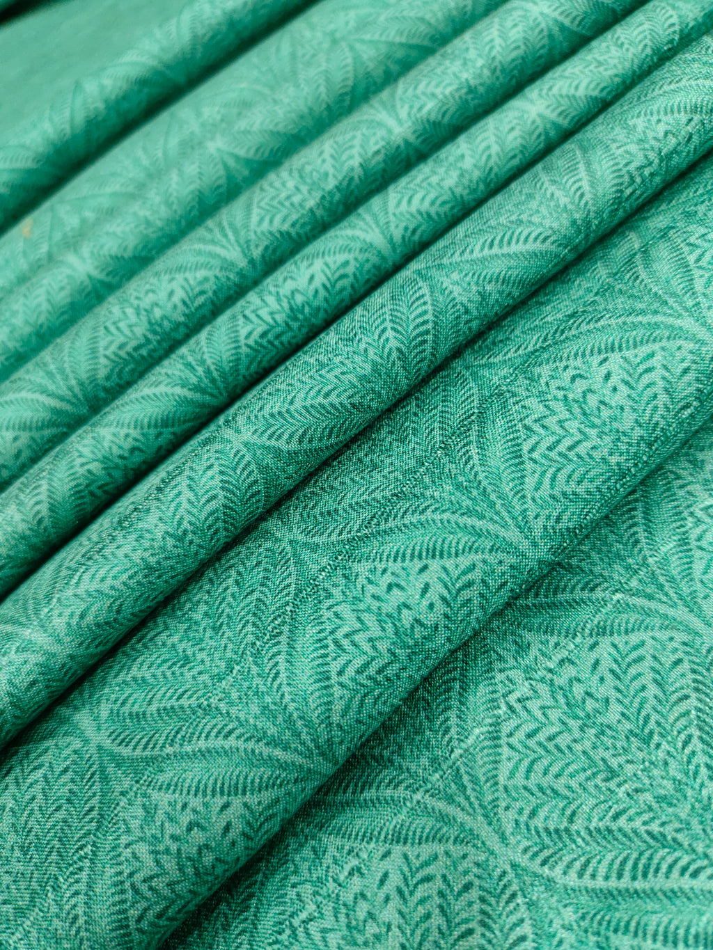 Green mysore silk fabric