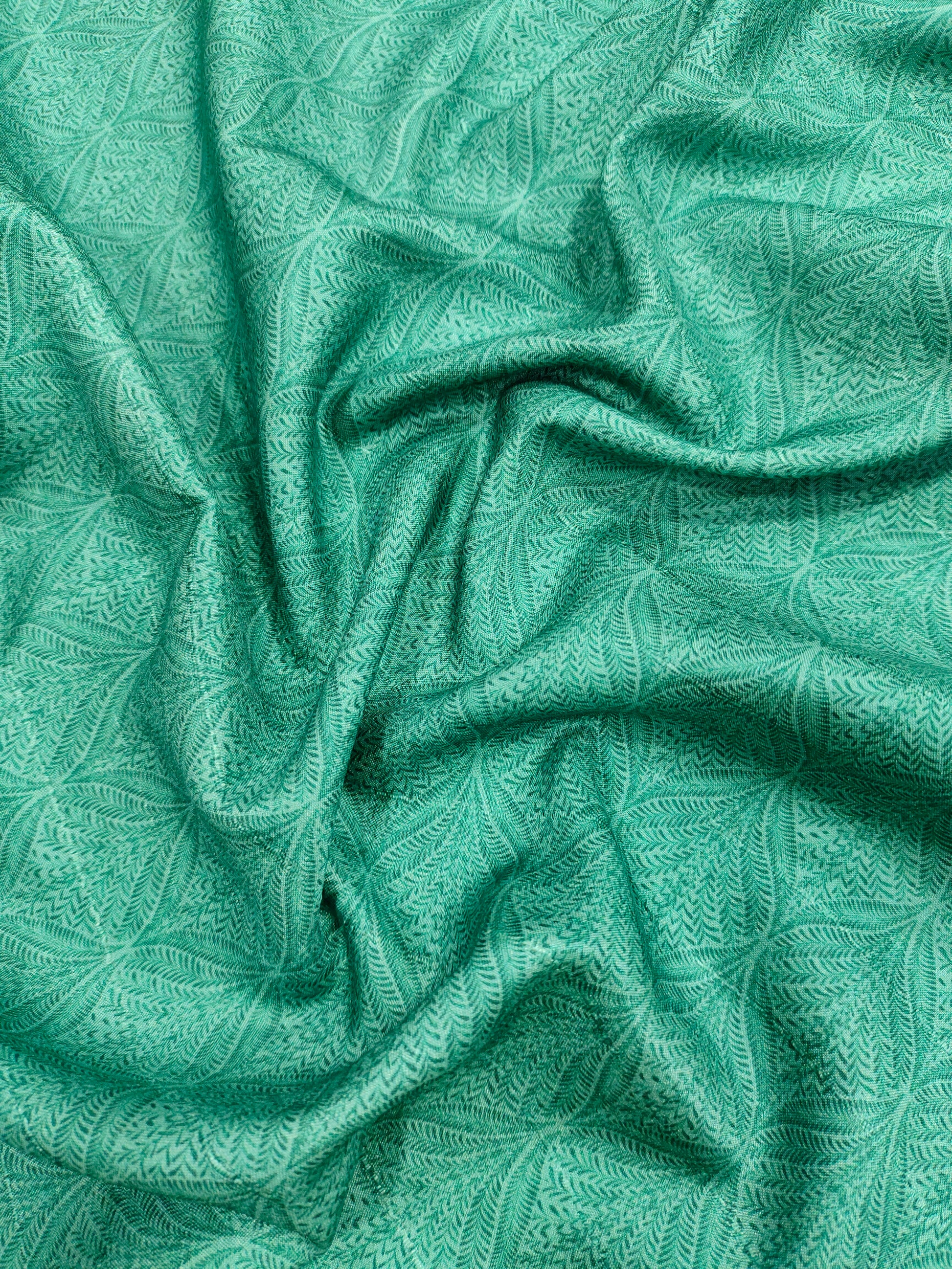 Green mysore silk fabric