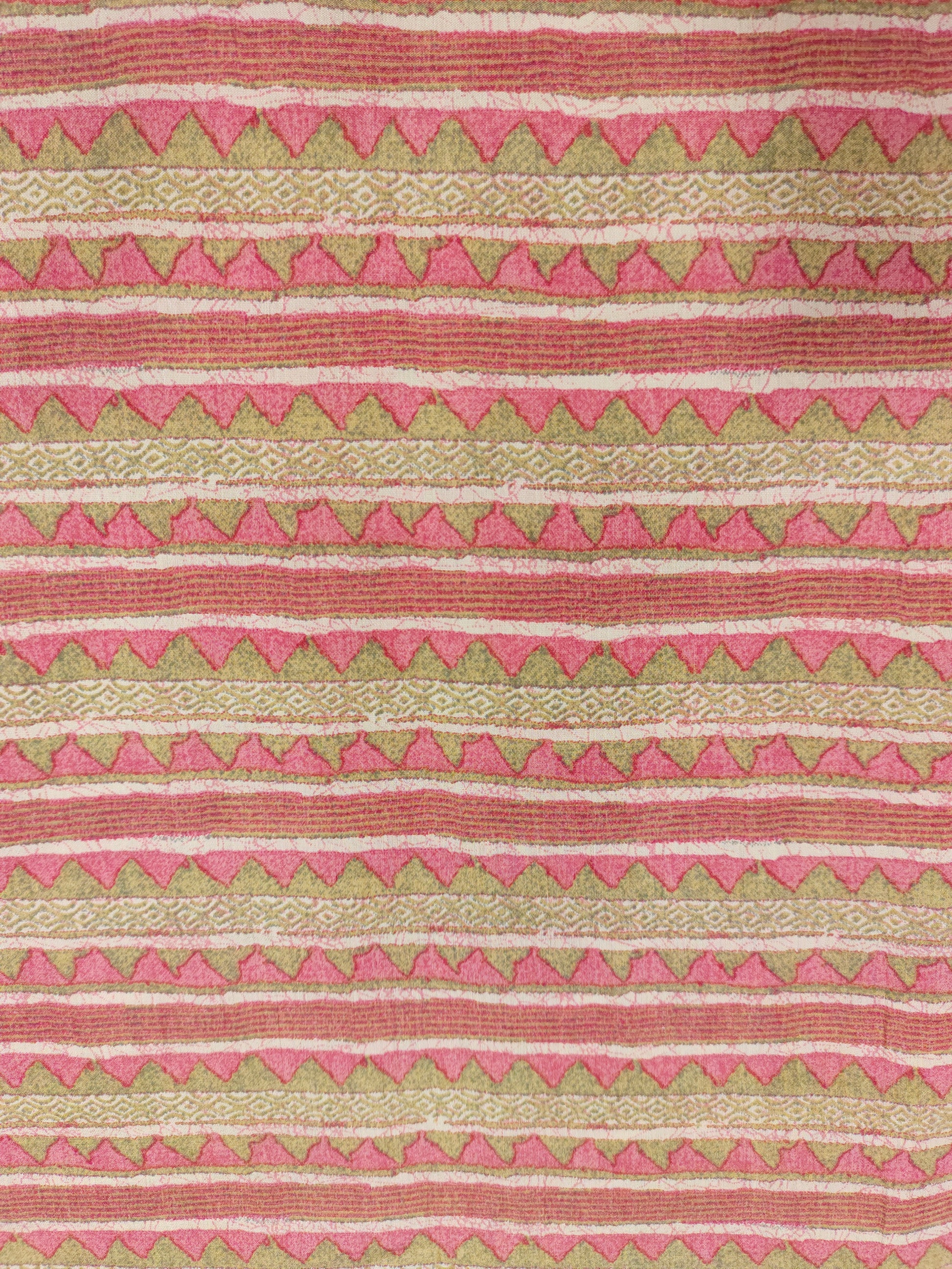 Maroon maslin fabric with digital print and gold foile