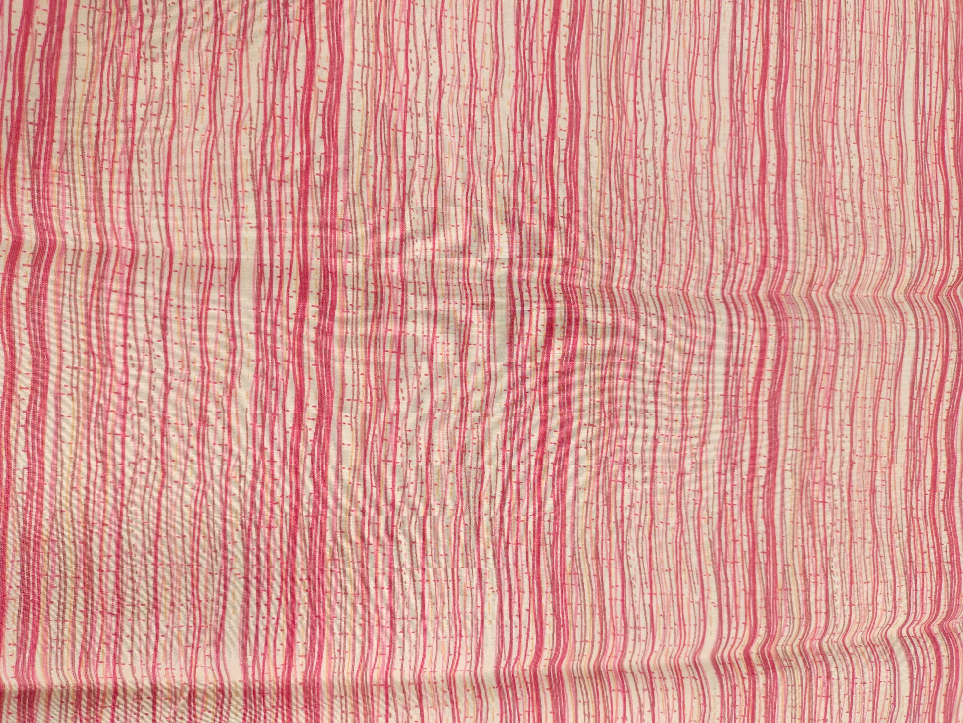 Muslin stripes fabric print with pink