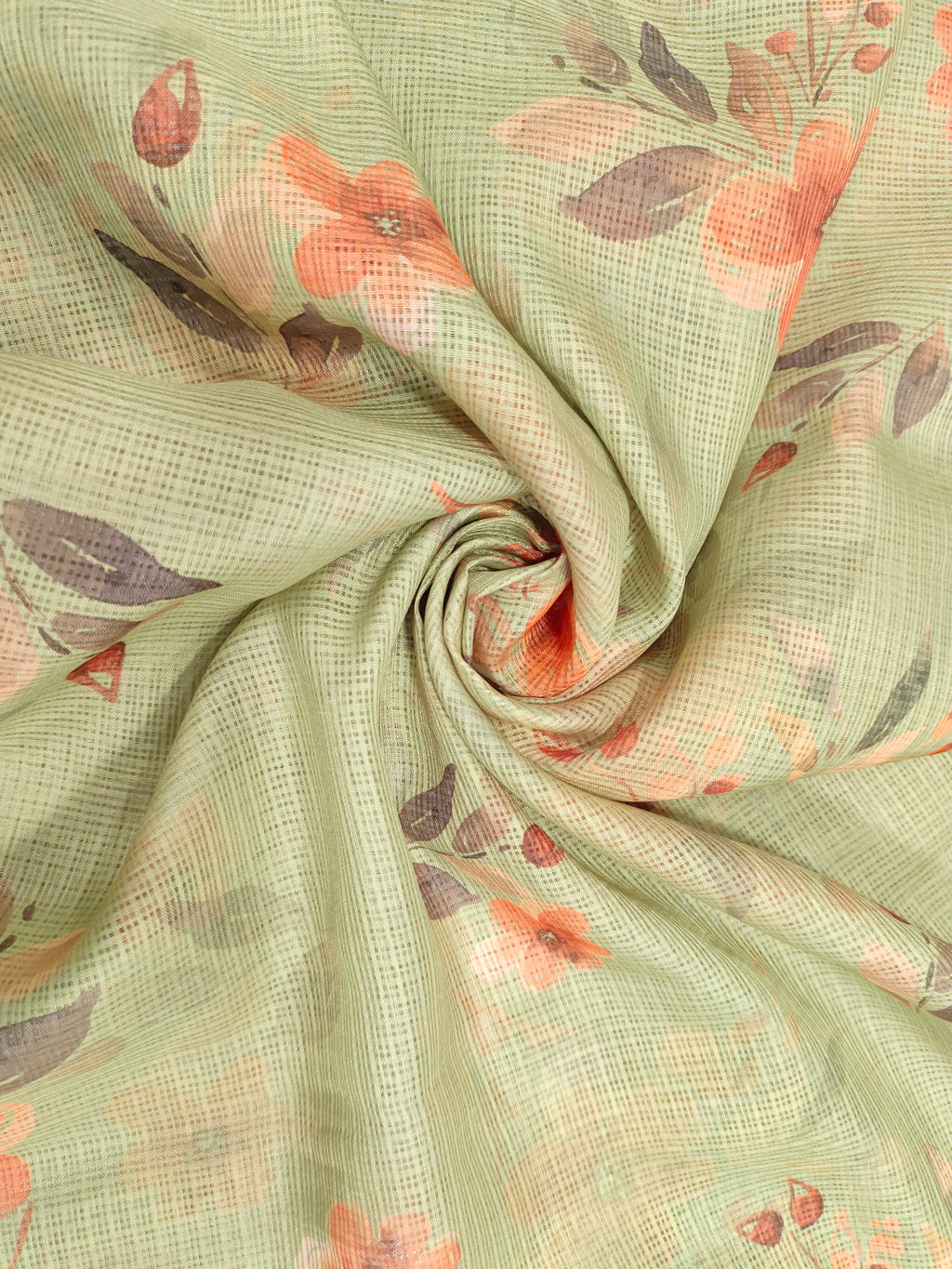 kotta pati digital print in green color