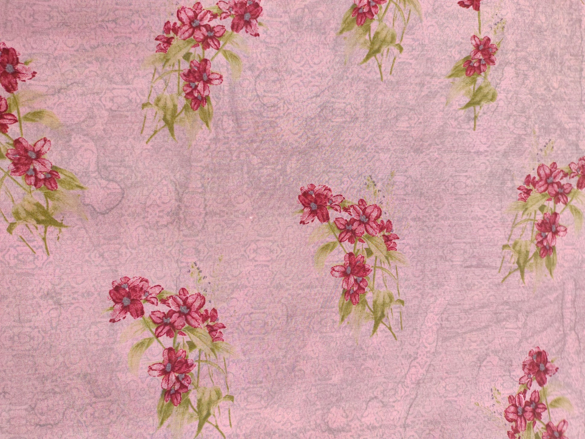 Mauve muslin fabric digital print