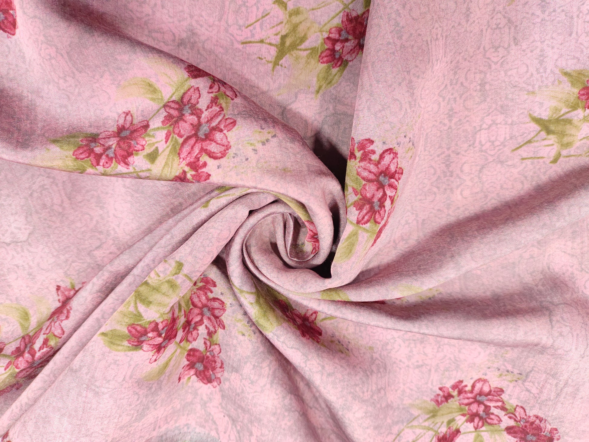 Mauve muslin fabric digital print