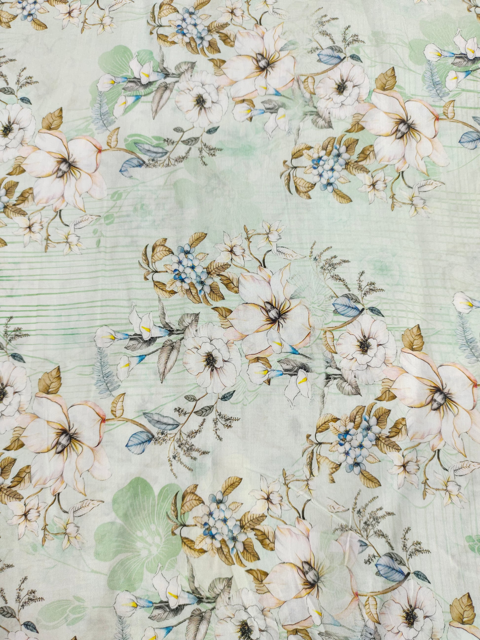 Pure viscose silk fabric with digital print