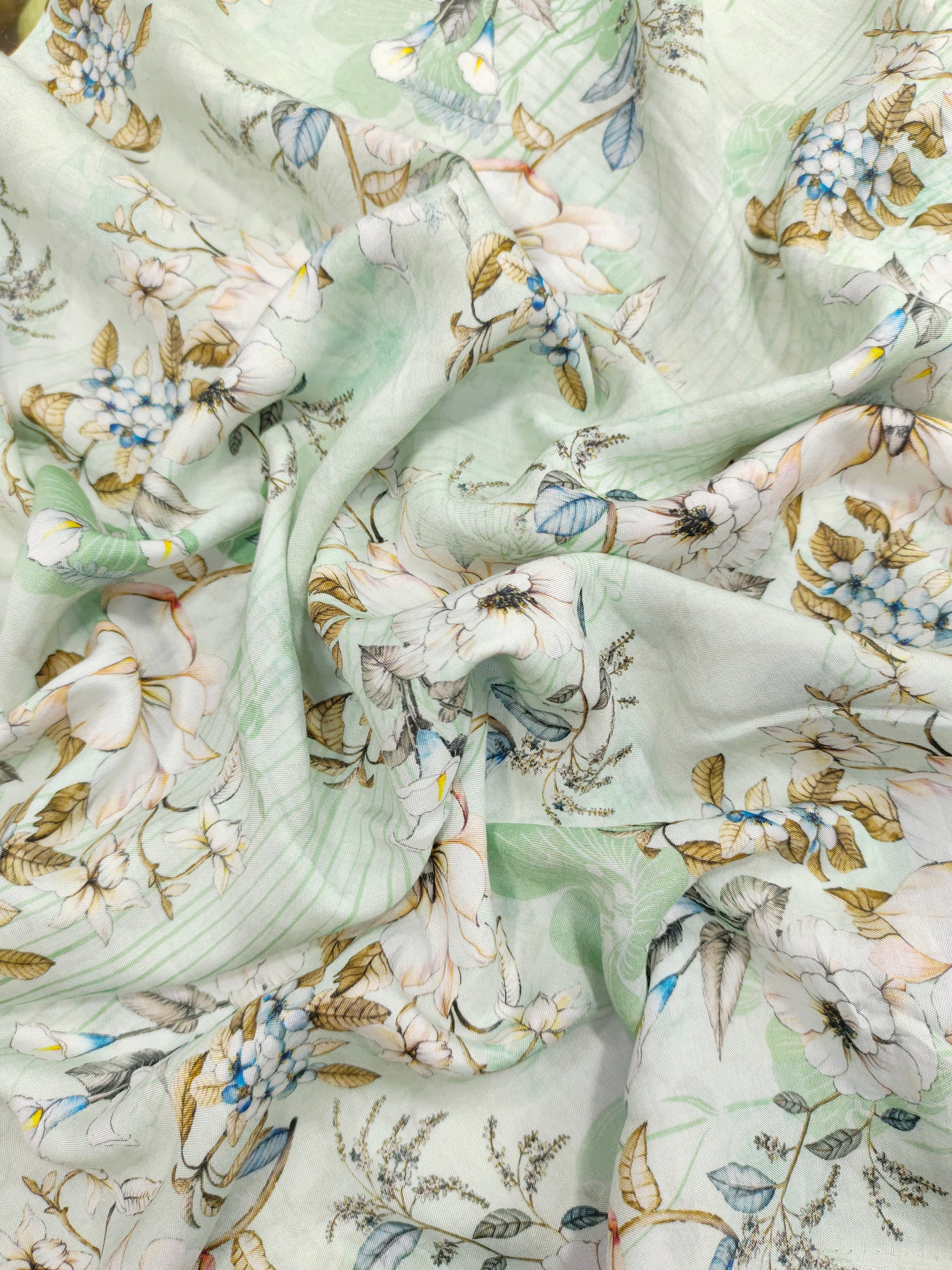 Pure viscose silk fabric with digital print