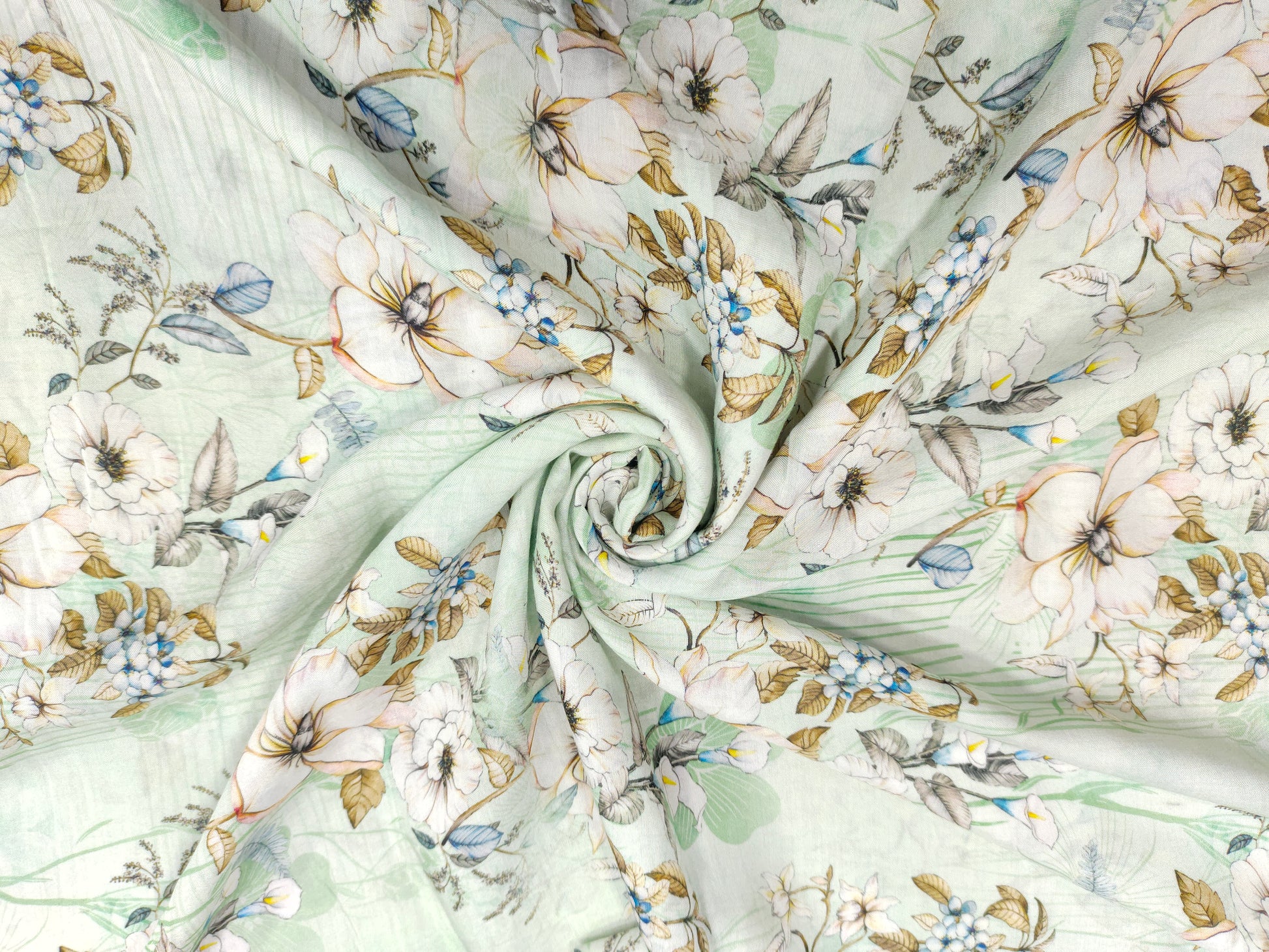 Pure viscose silk fabric with digital print
