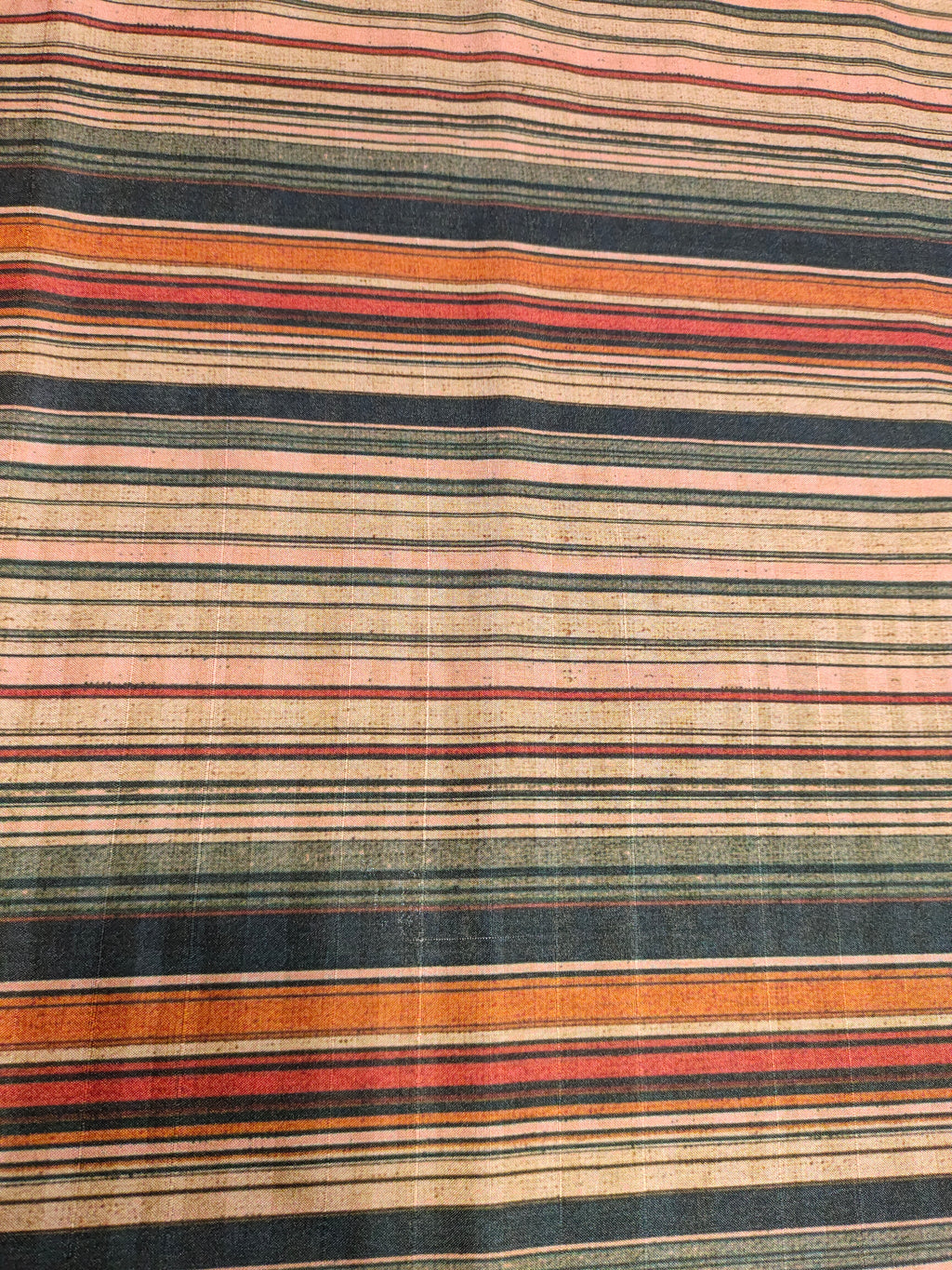 Stripes mysore silk fabric with digital print