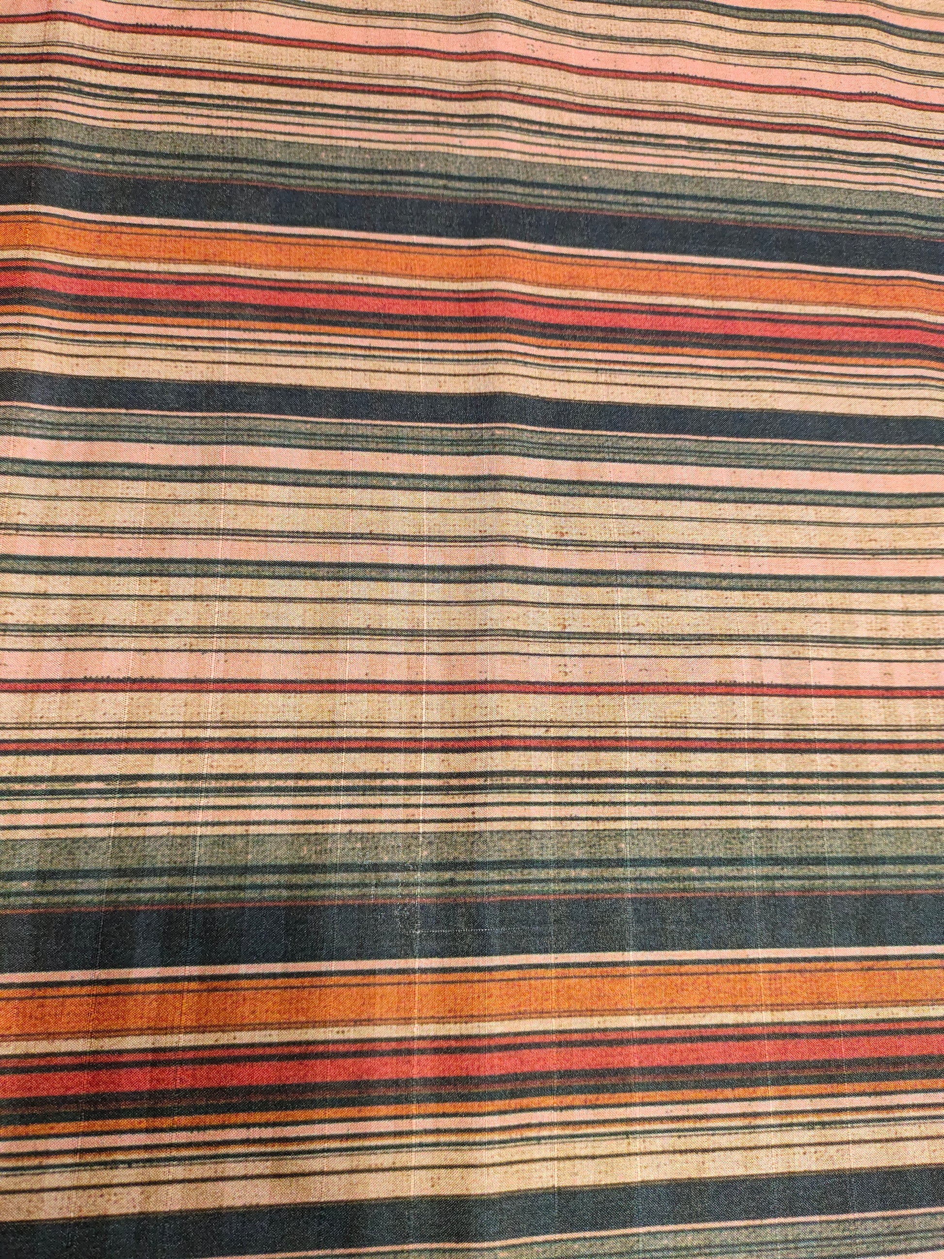 Stripes mysore silk fabric with digital print
