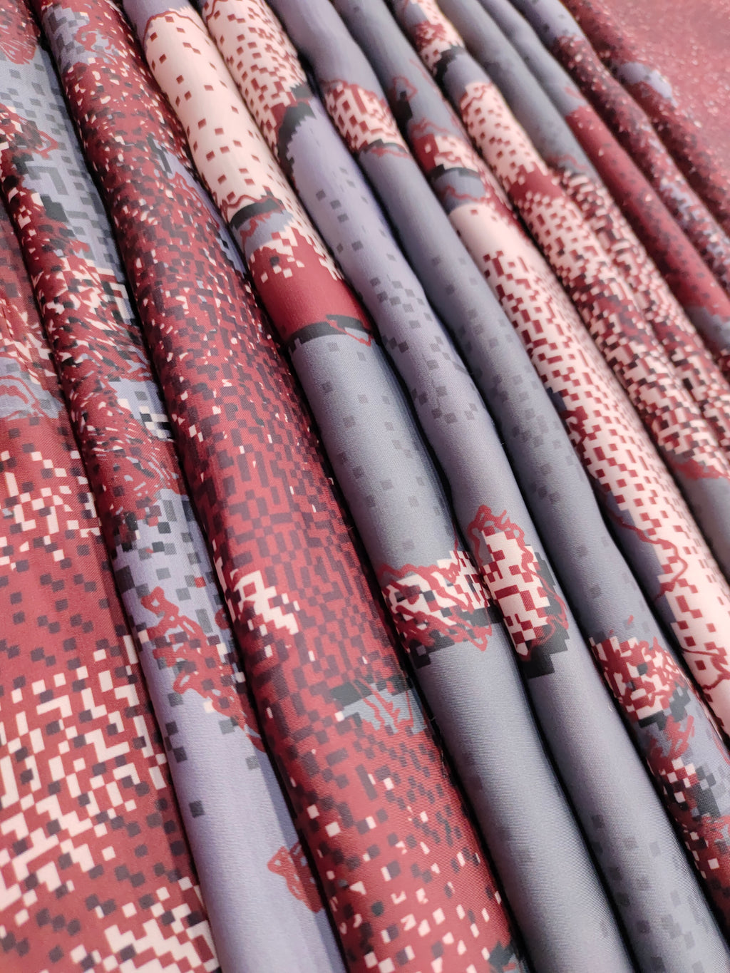 Modal satin digital print fabric