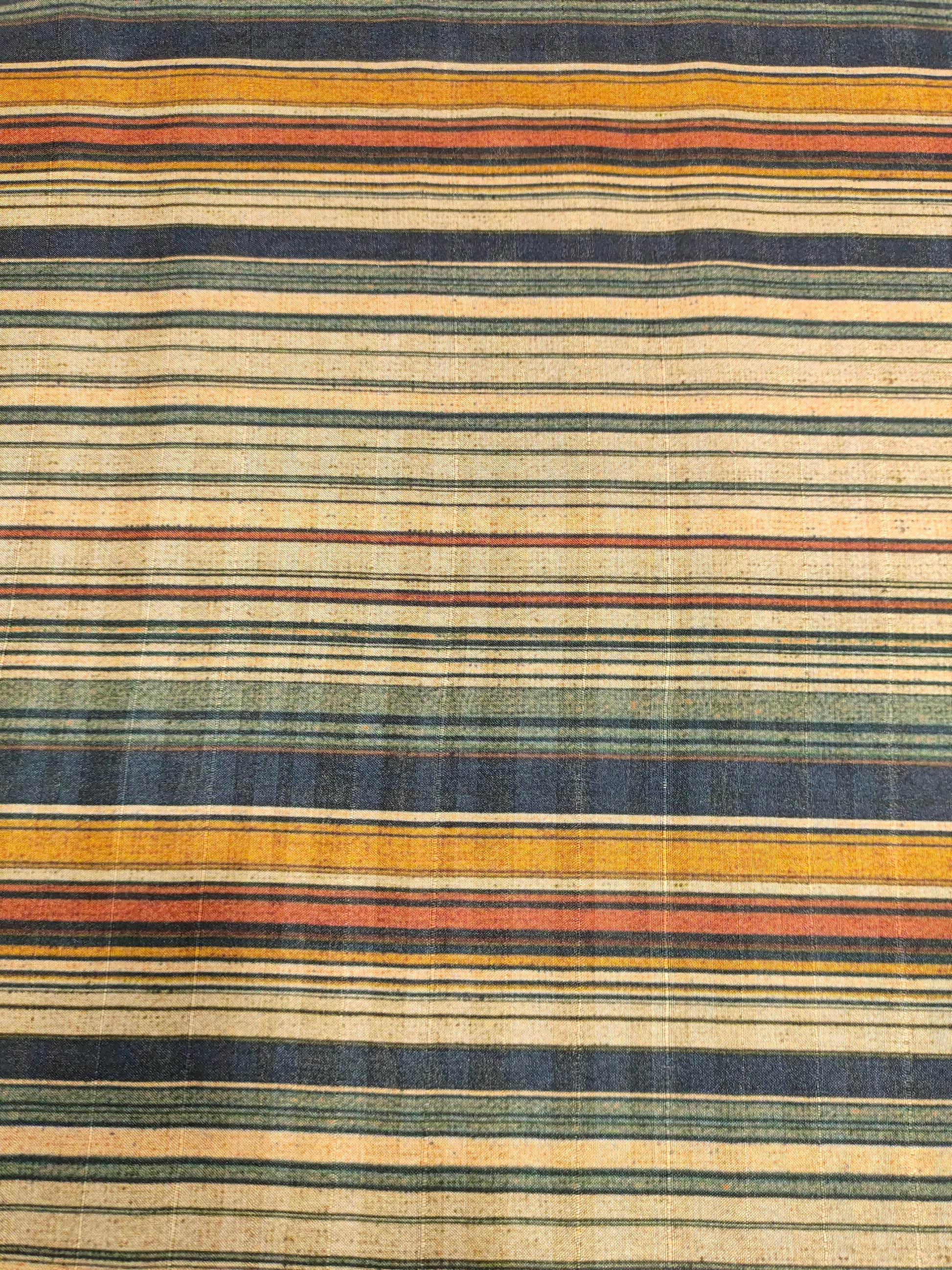 Mysore silk digital print with blue and mustard digital print
