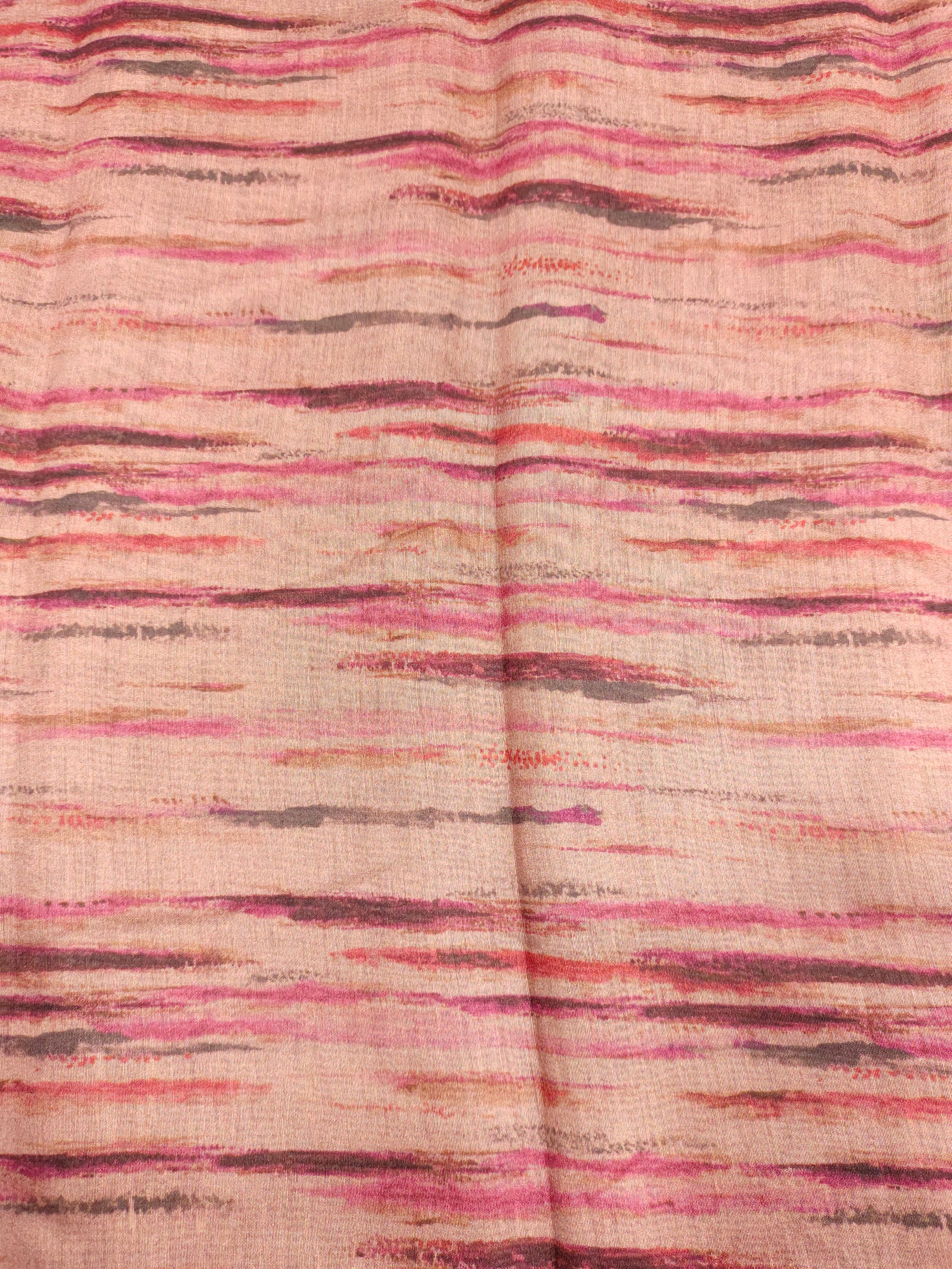 Muslin stripes fabric print with wine color