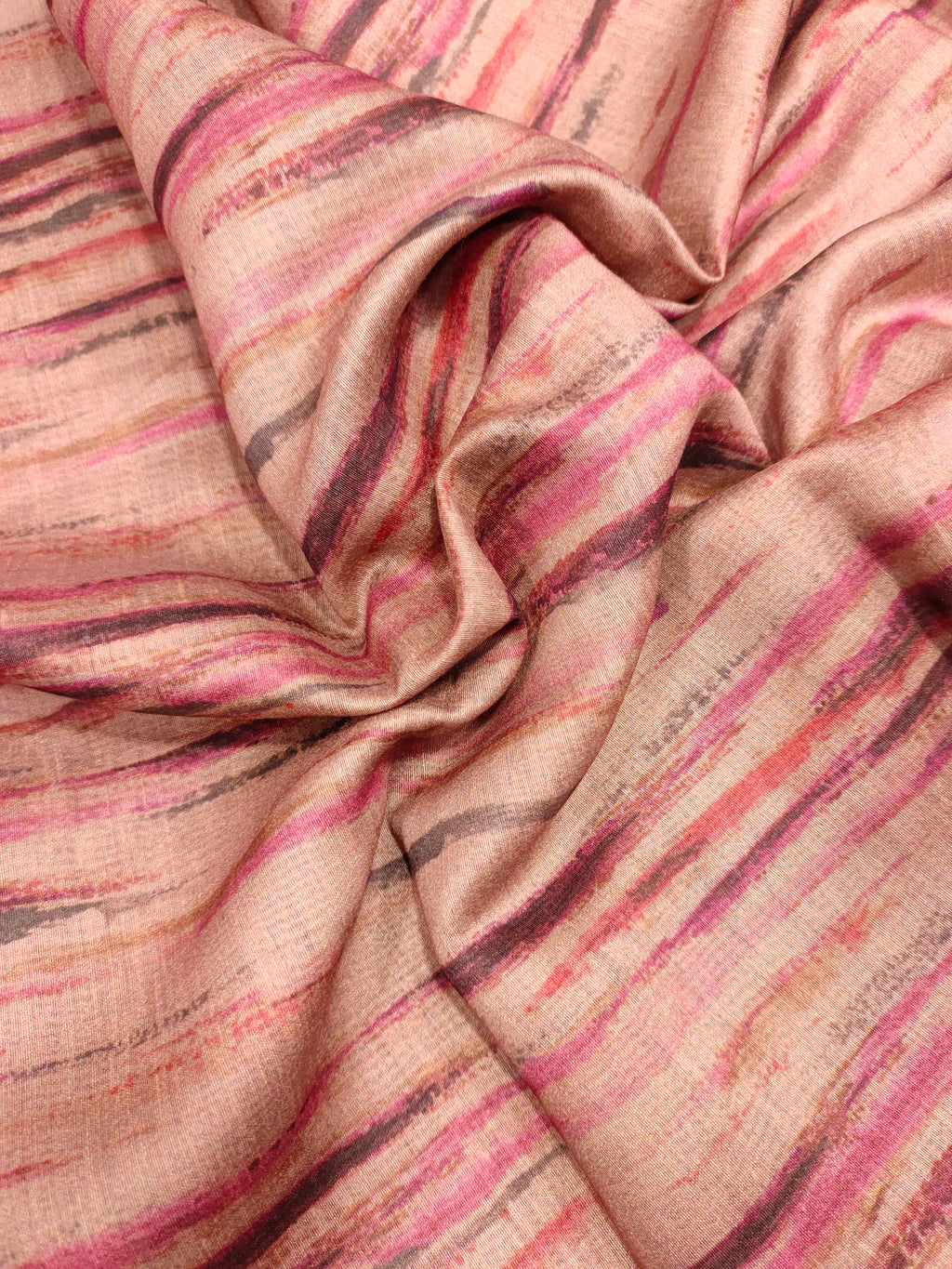 Muslin stripes fabric print with wine color