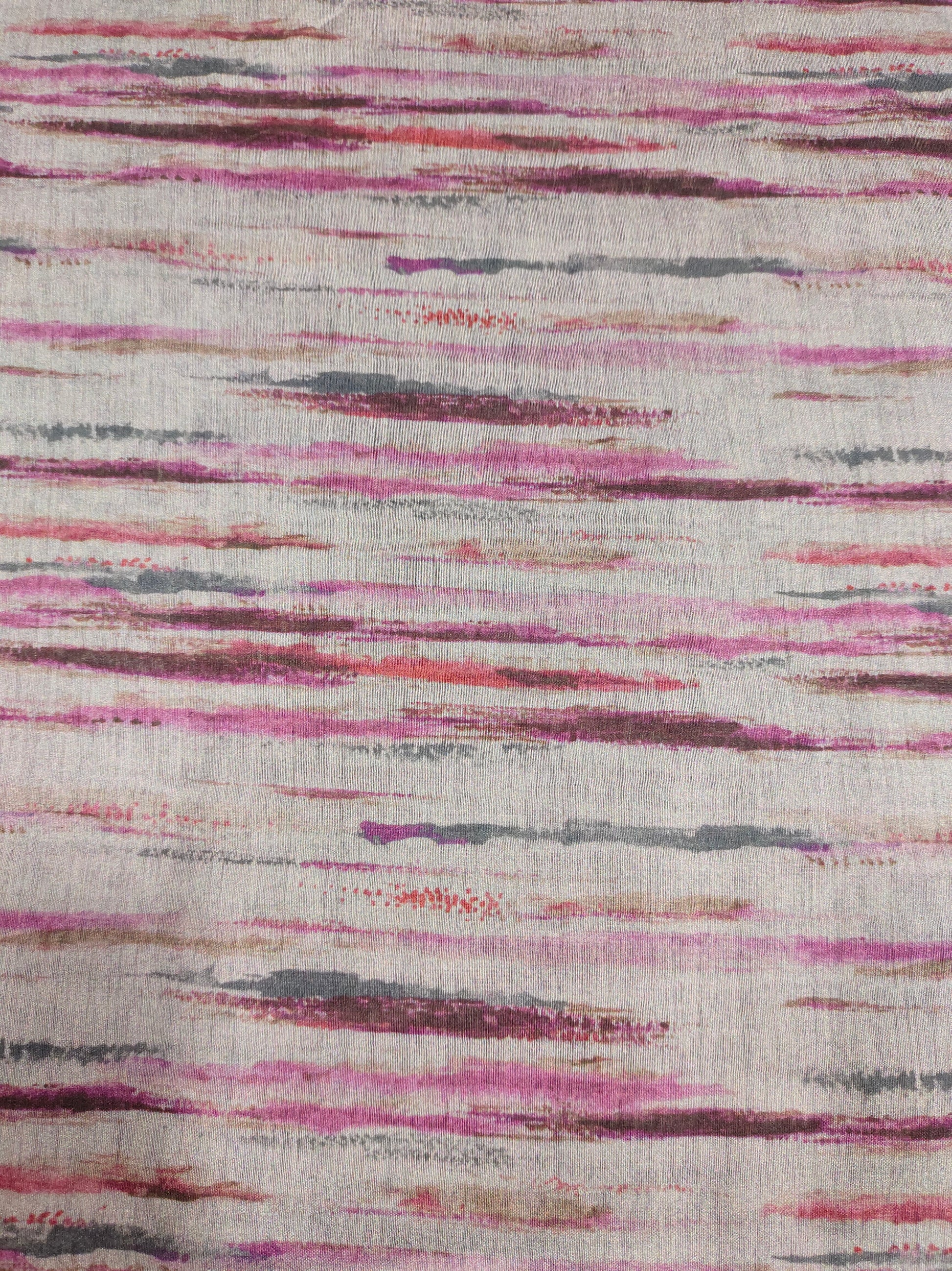 Grey maslin with maroon digital print