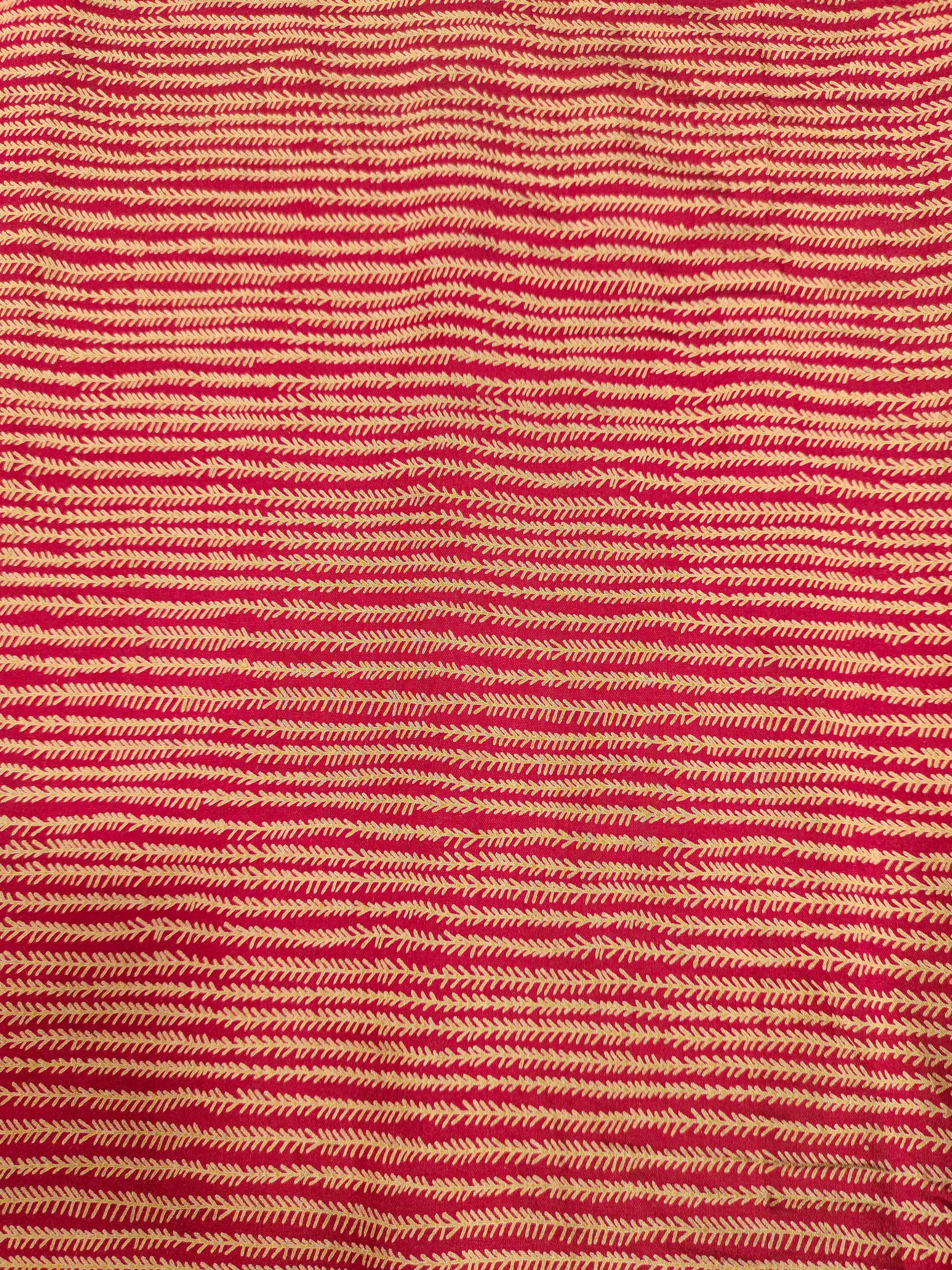 Maslin with marron and beige print
