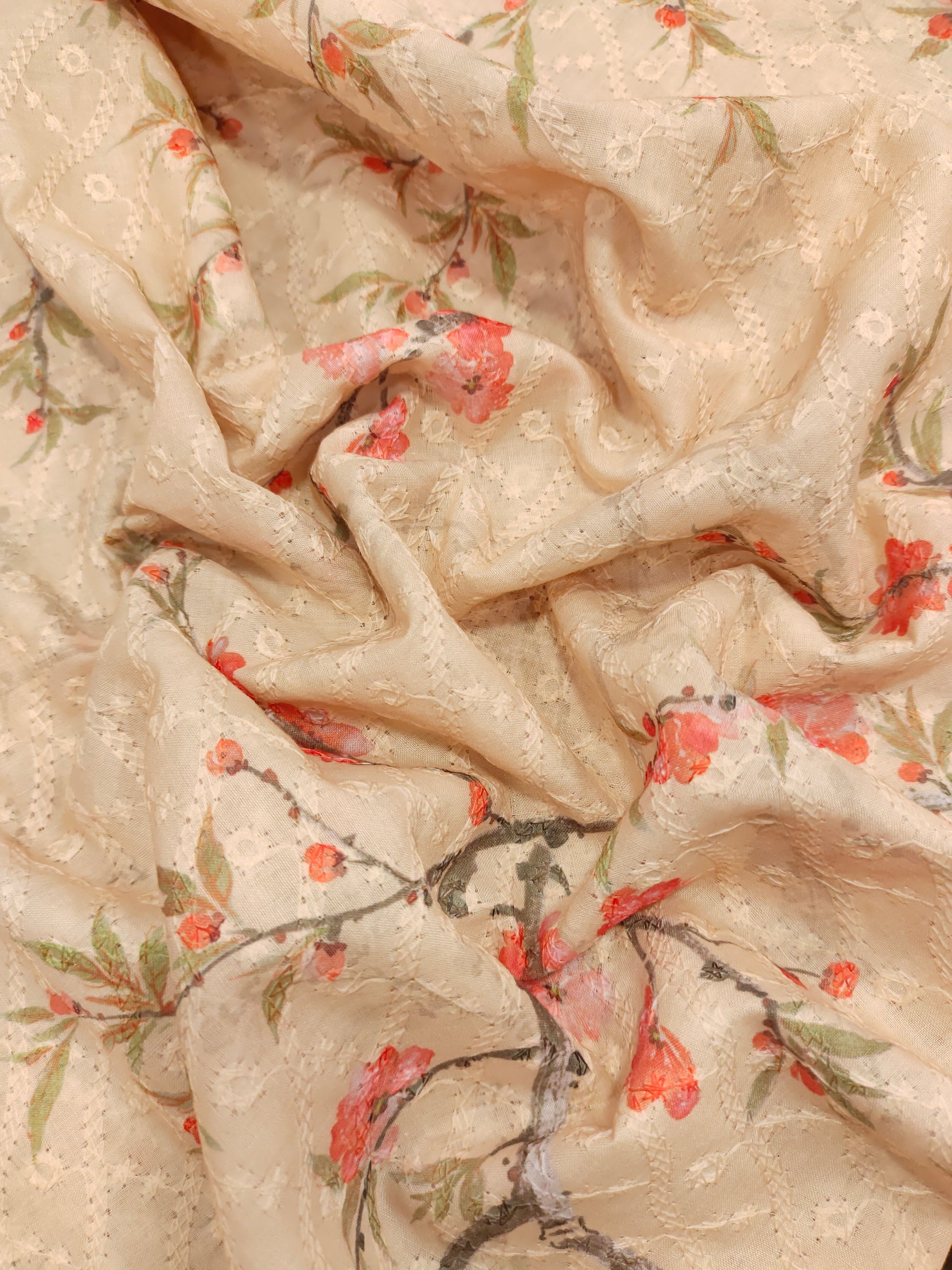 Cotton digital print chikan
