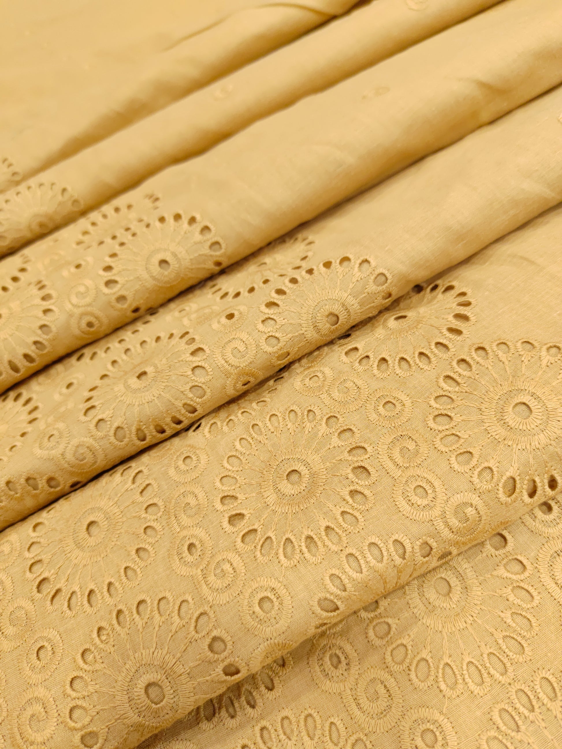 Cotton daman embroidery fabric